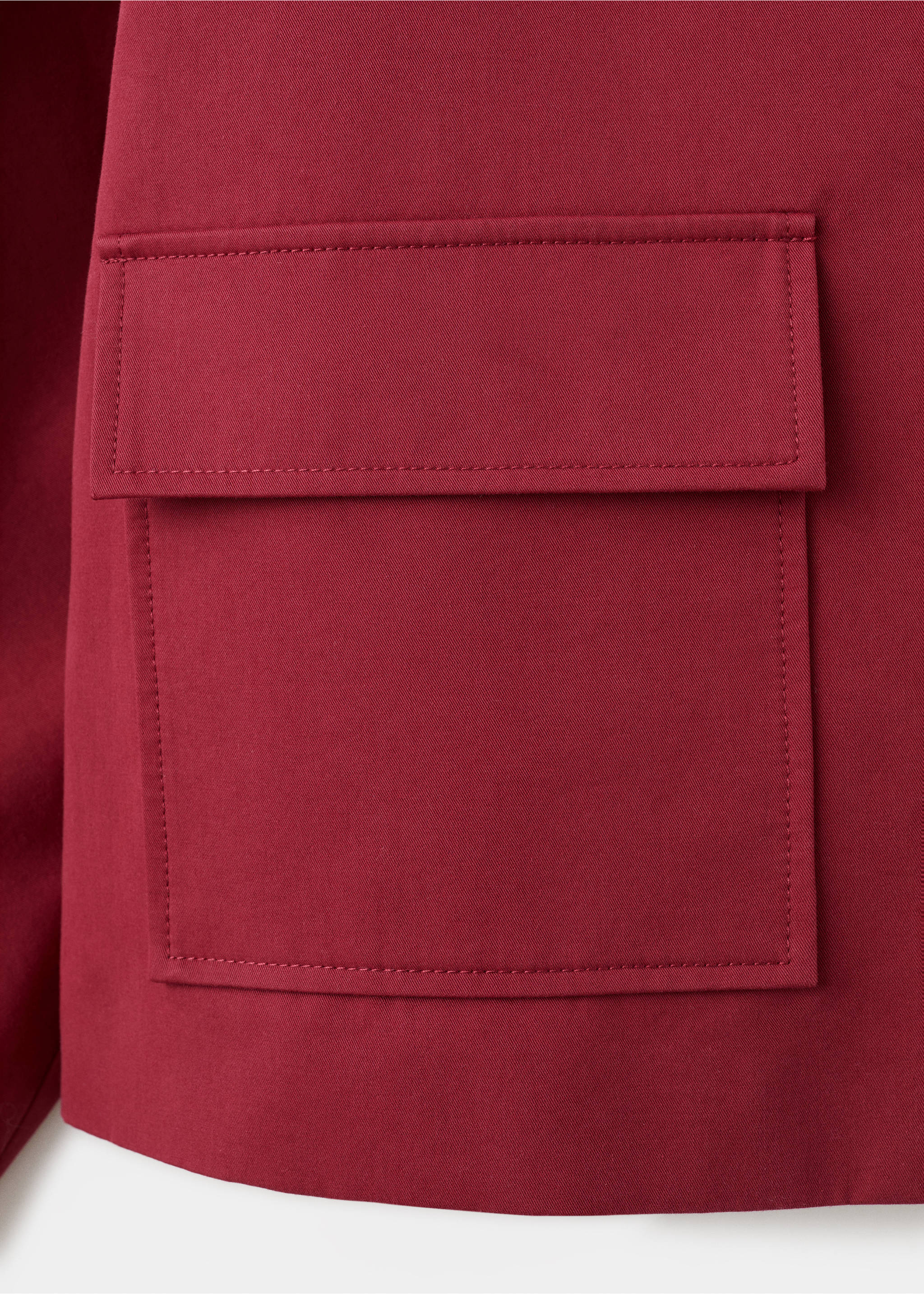 Veste en coton poches - Détail de l'article 0, Rouge. Ref: 27065817-00.