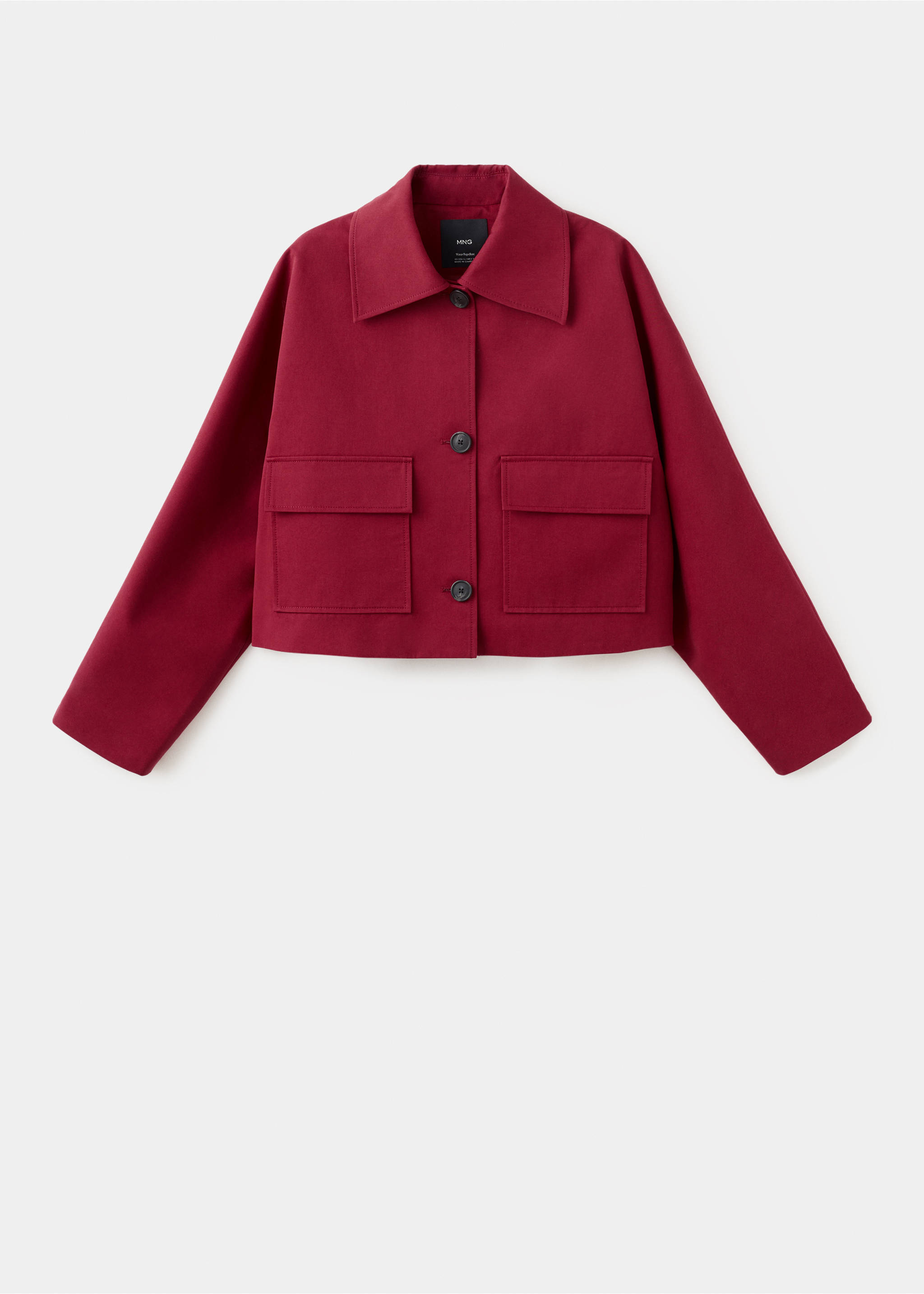 Cotton jacket with pockets - Article without model, Red. Ref: 27065817-00.