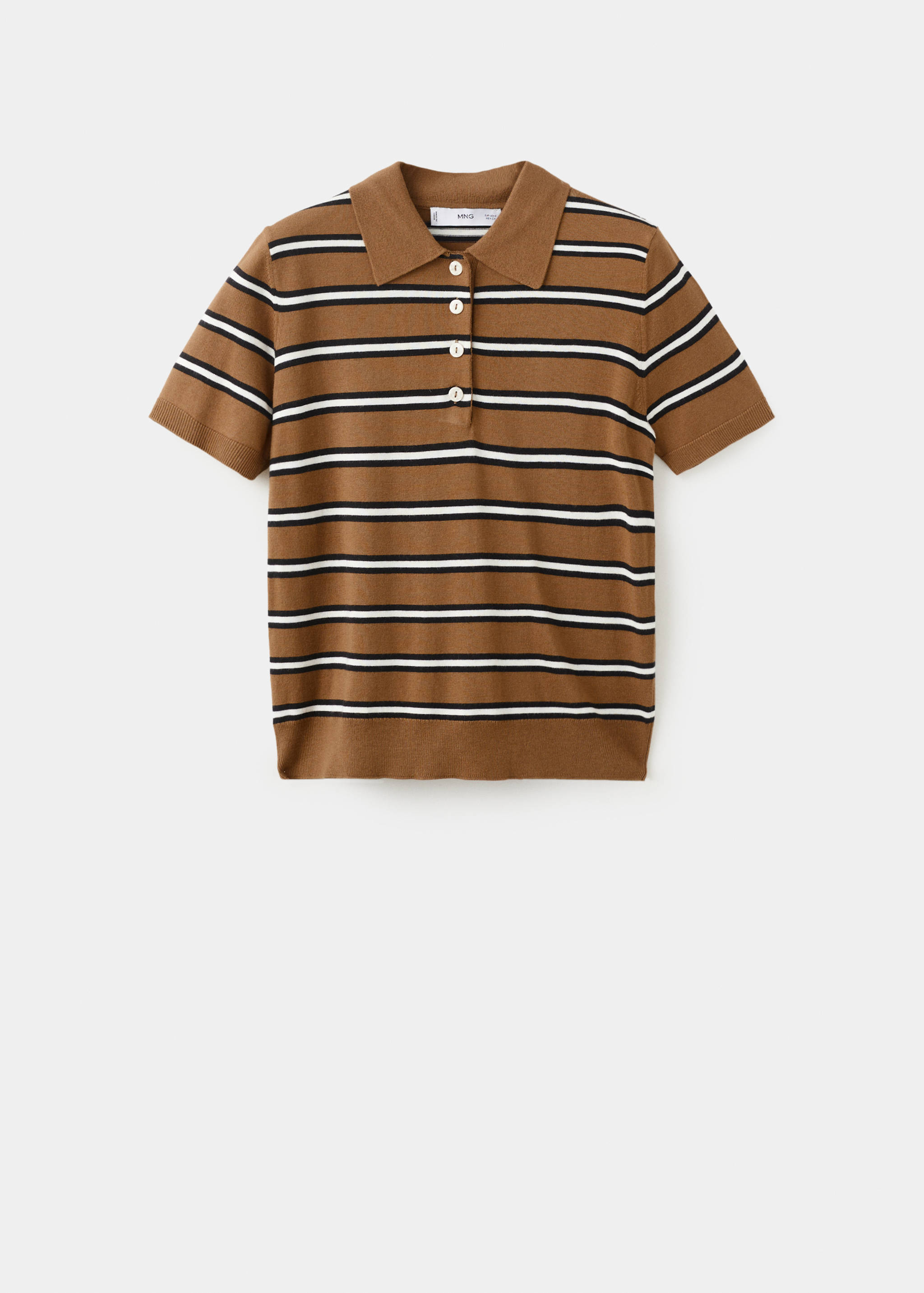 Pullover righe collo polo - Articolo senza modello
