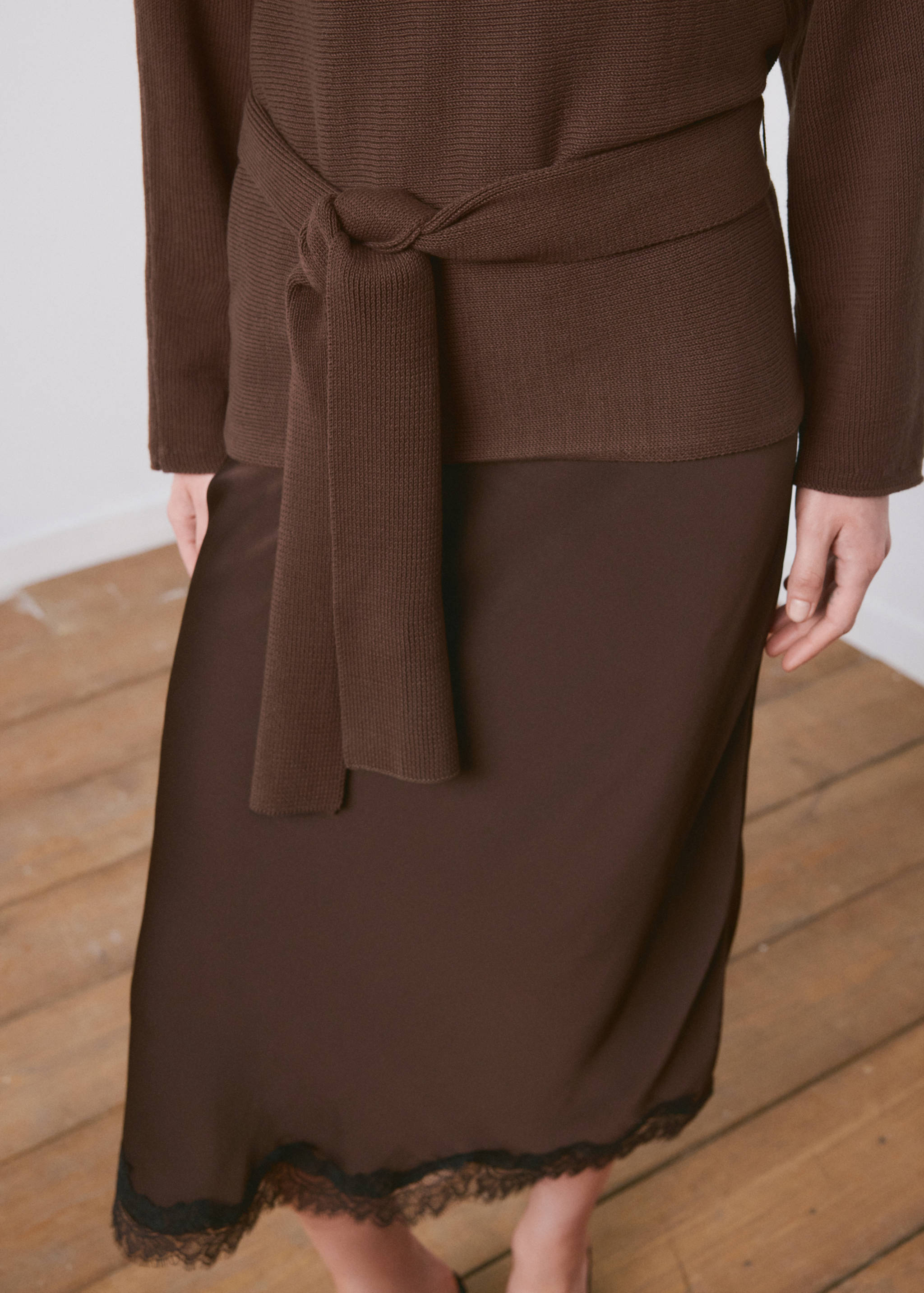 Knit belt sweater - Details of the article 6