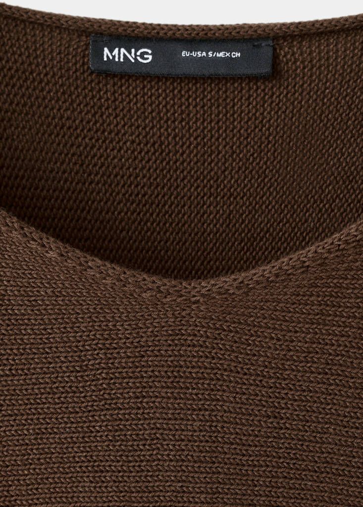 Knit belt sweater — Chocolate