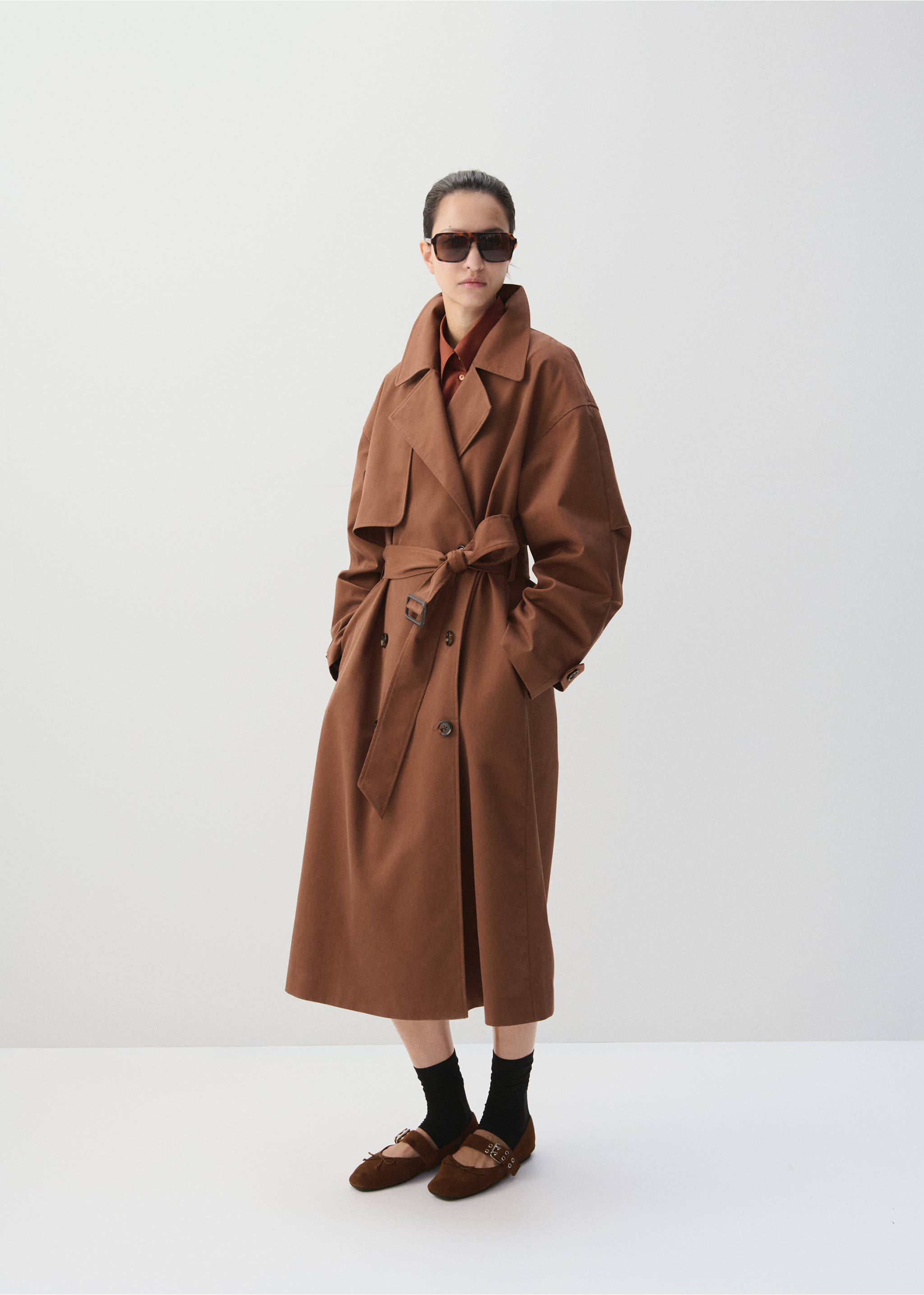 Ballerines suède boucle - Détail de l'article 9, Chocolat. Ref: 27065820-00.