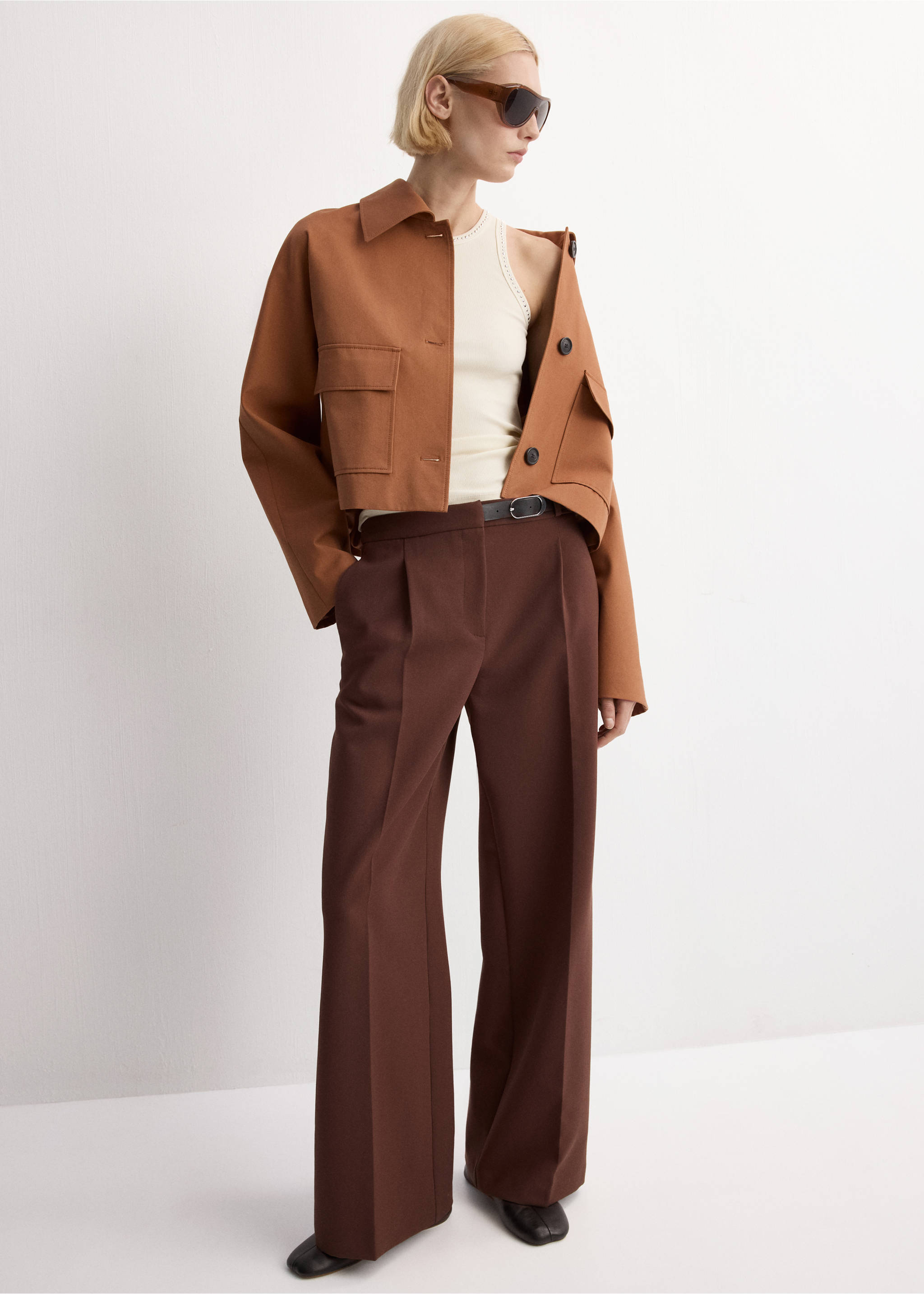 Top ribetes tachuelas - Plano general, Blanco roto. Ref: 27065821-00.