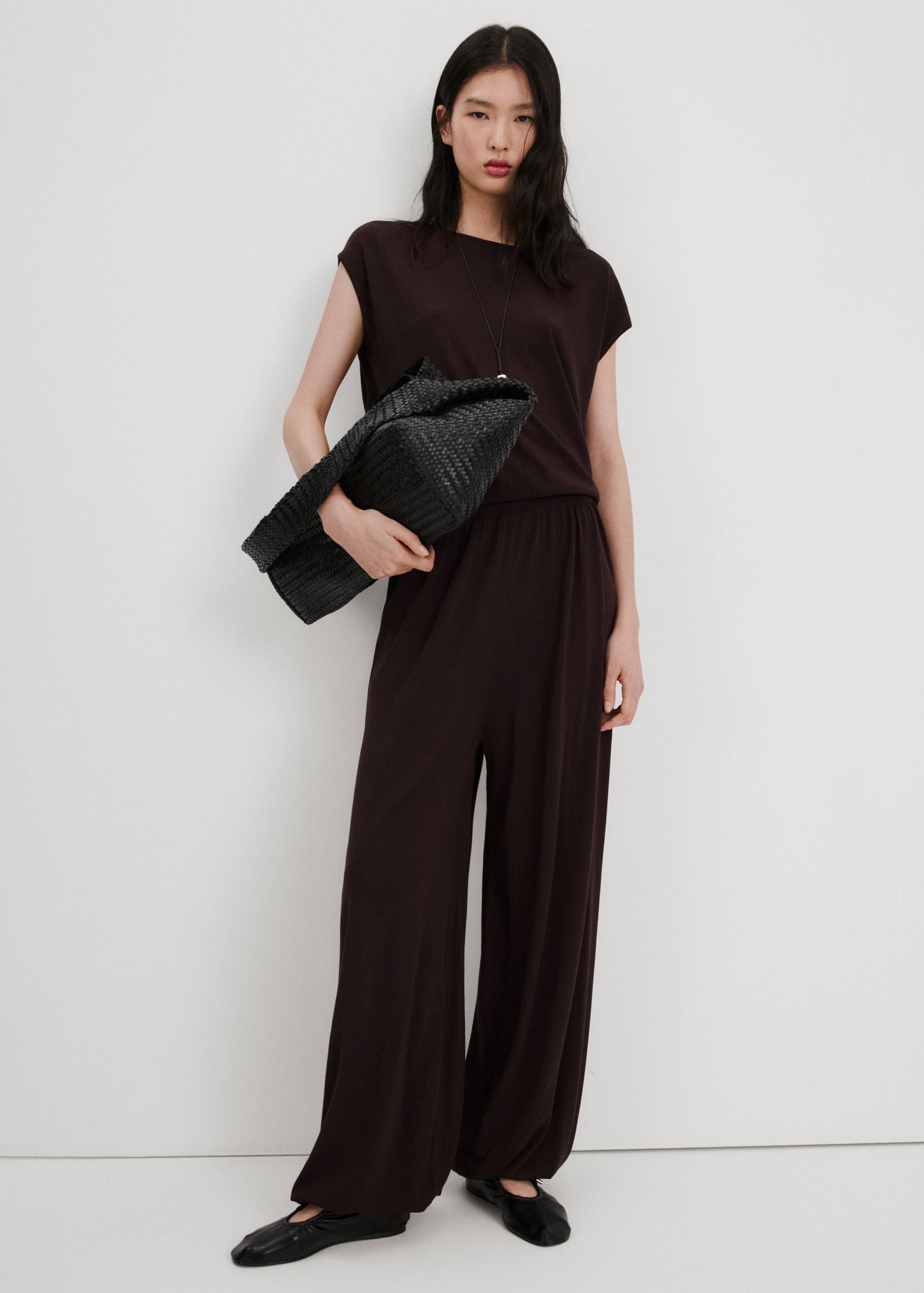 Balloon knit trousers - General plane