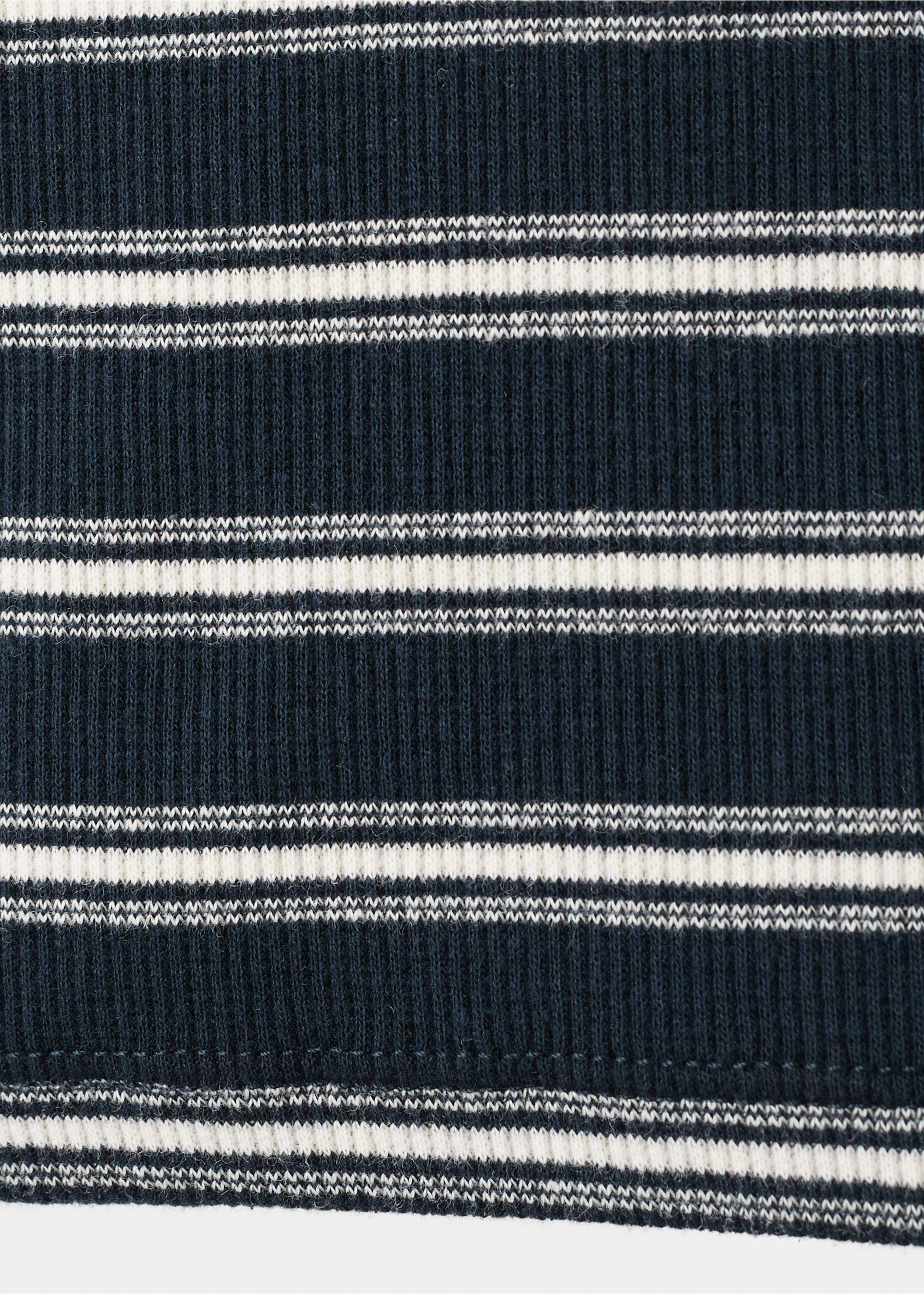 Kaus Polo salur dengan tepi rajut bergelombang - Rincian barang 0, Biru laut. Ref: 27065825-00.