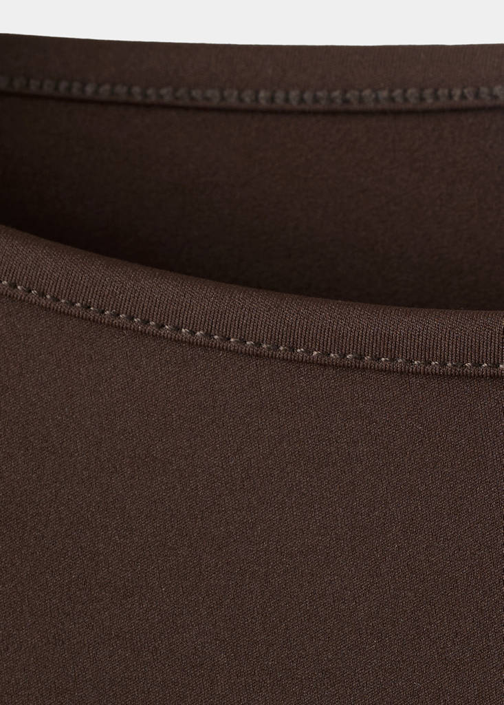 Fitted crop top — Brown
