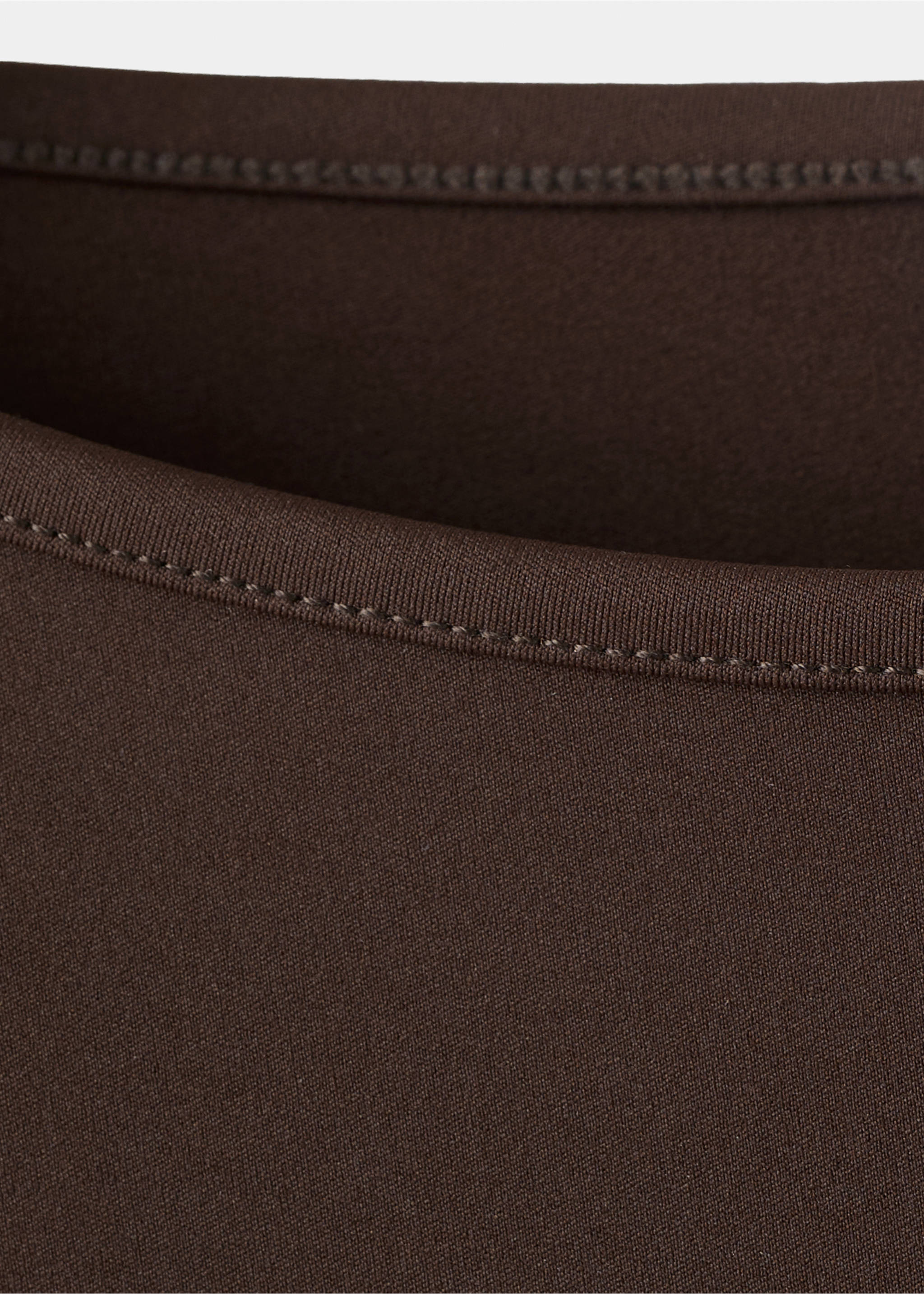 Fitted crop top - Details of the article 8, Brown. Ref: 27065827-00.