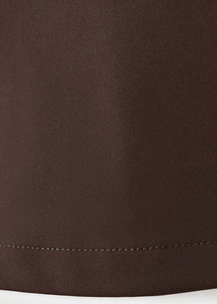 Fitted crop top — Brown