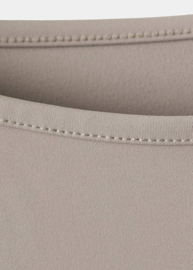 Fitted crop top — Light/Pastel Brown