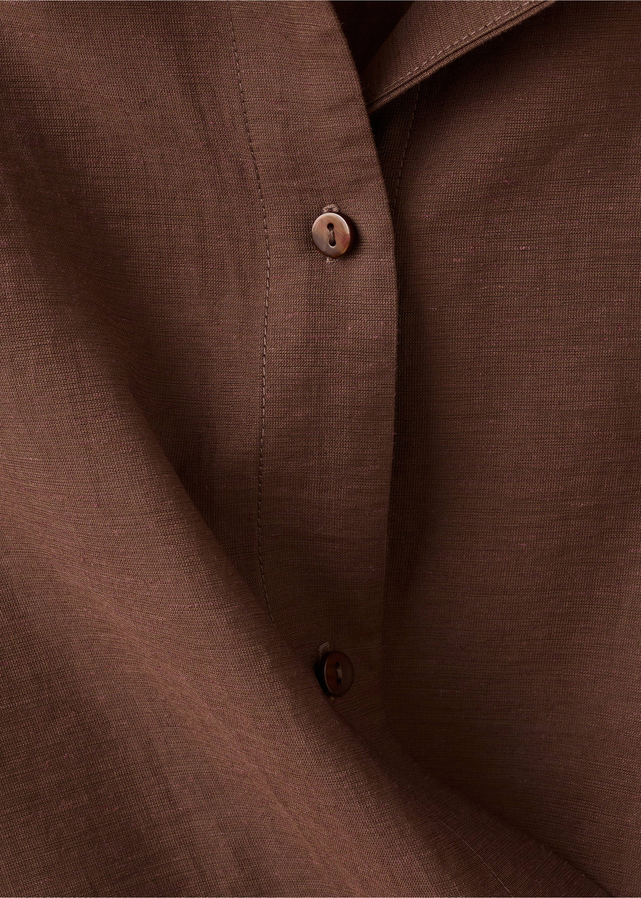Wrap shirt with bow - Details of the article 8, Brown. Ref: 27065828-02.