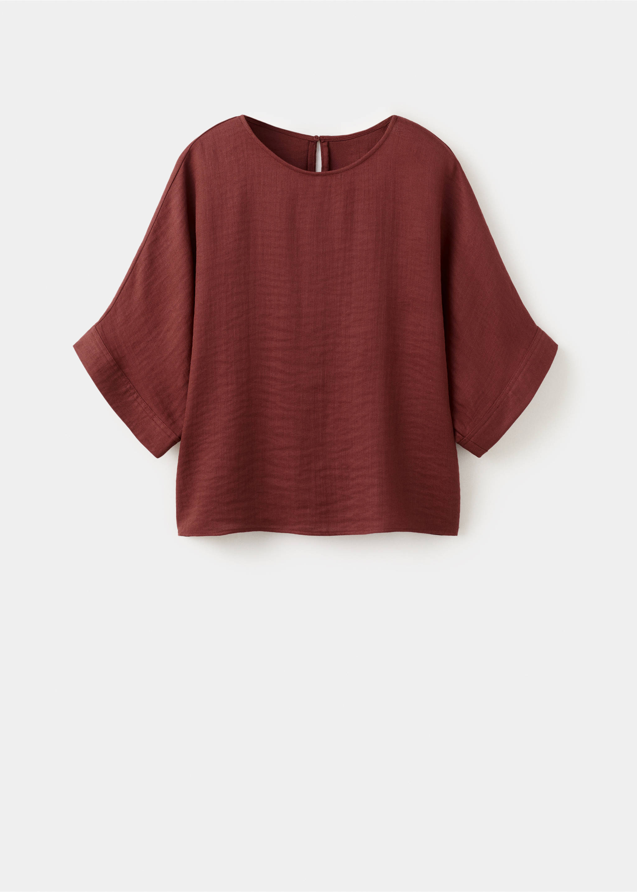 Three-quarter sleeve blouse - Article without model, Red. Ref: 27065829-00.