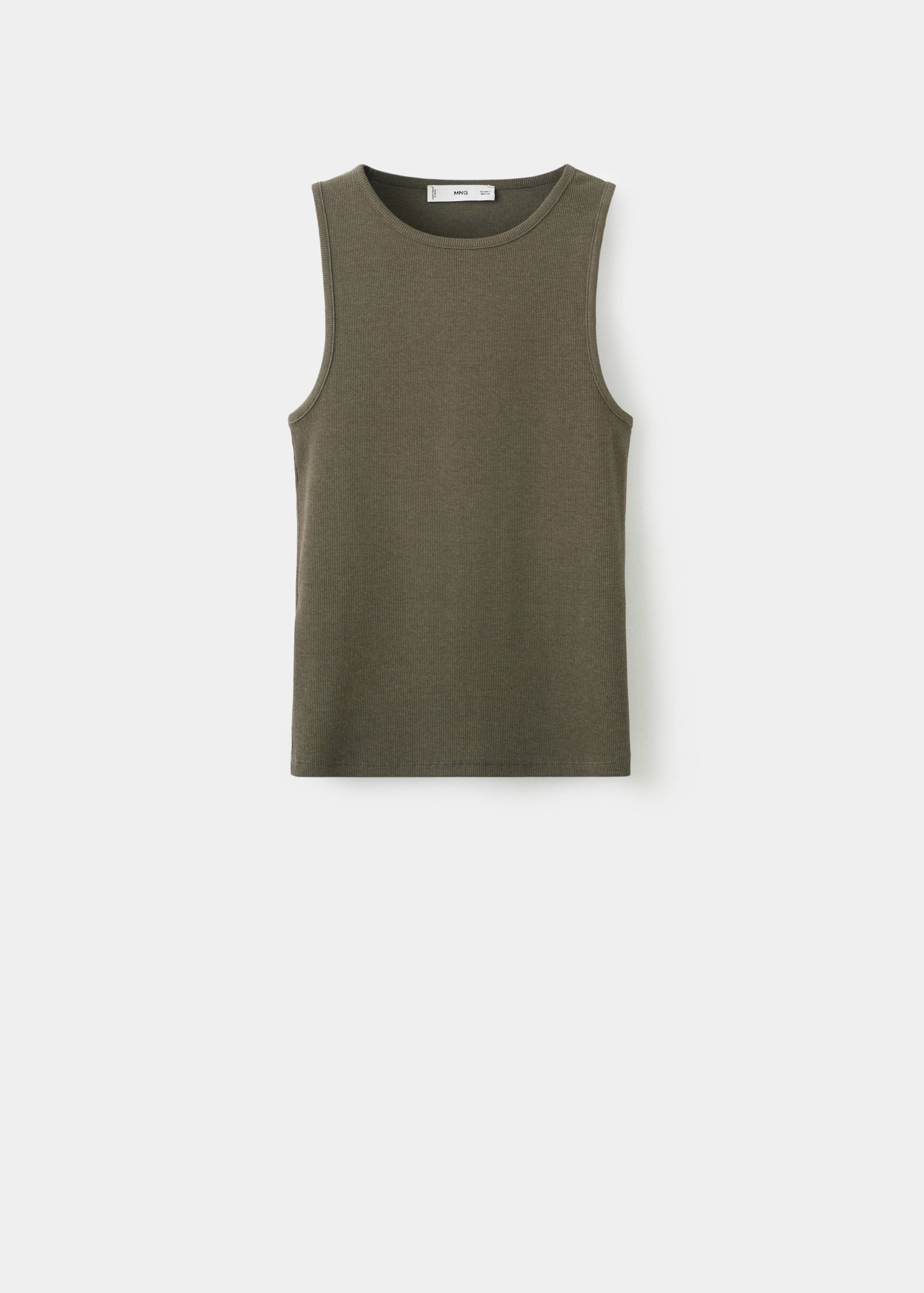 Ribbed cotton-blend top - Article without model