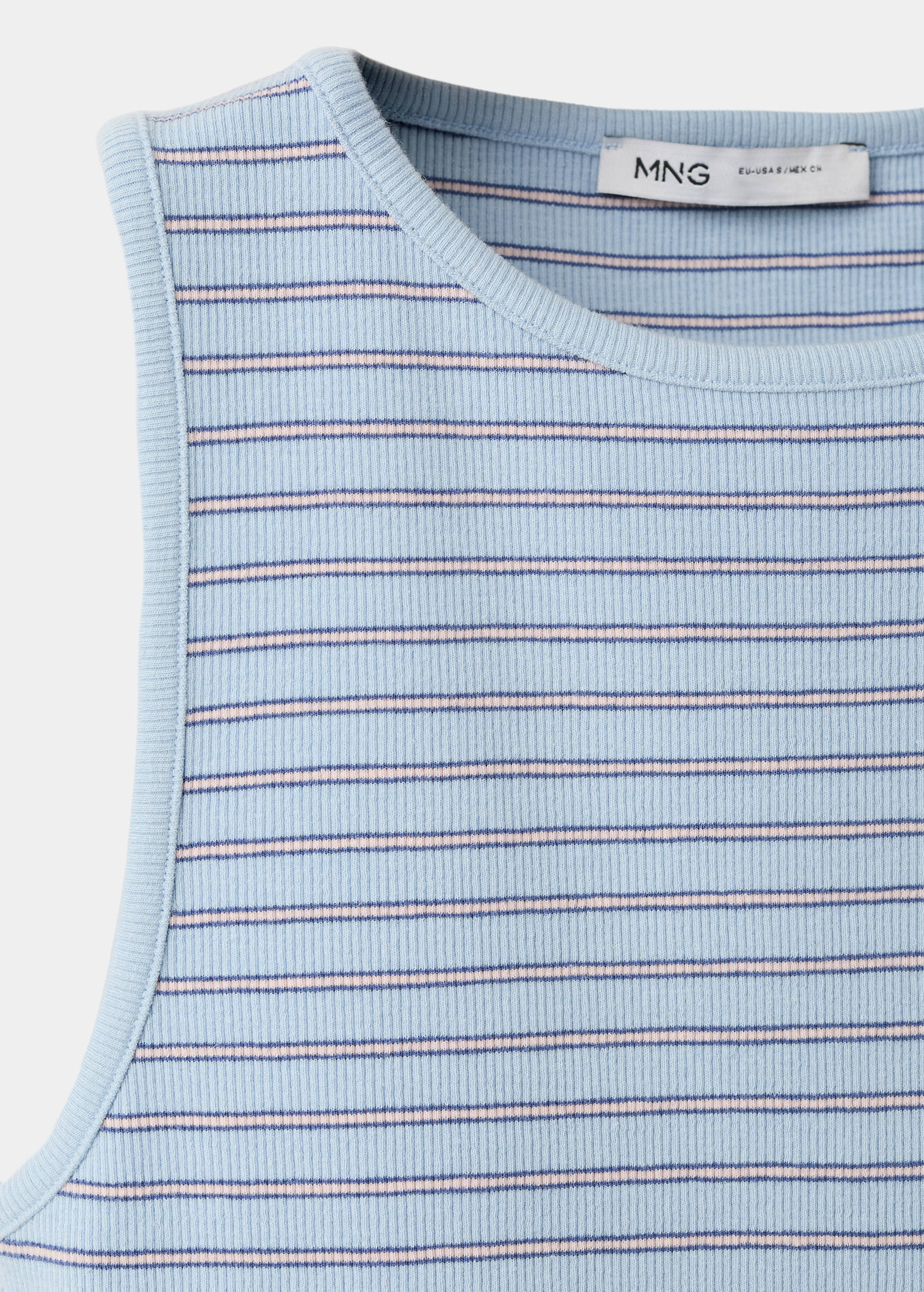 Ribbed cotton-blend top - Details of the article 8