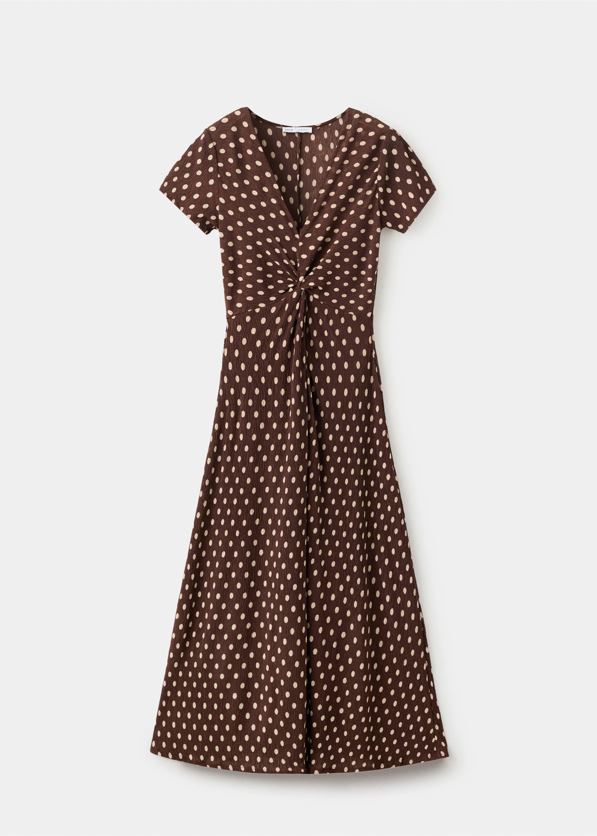 Maternity dress with polka dot texture - Article without model, Brown. Ref: 27065831-00.