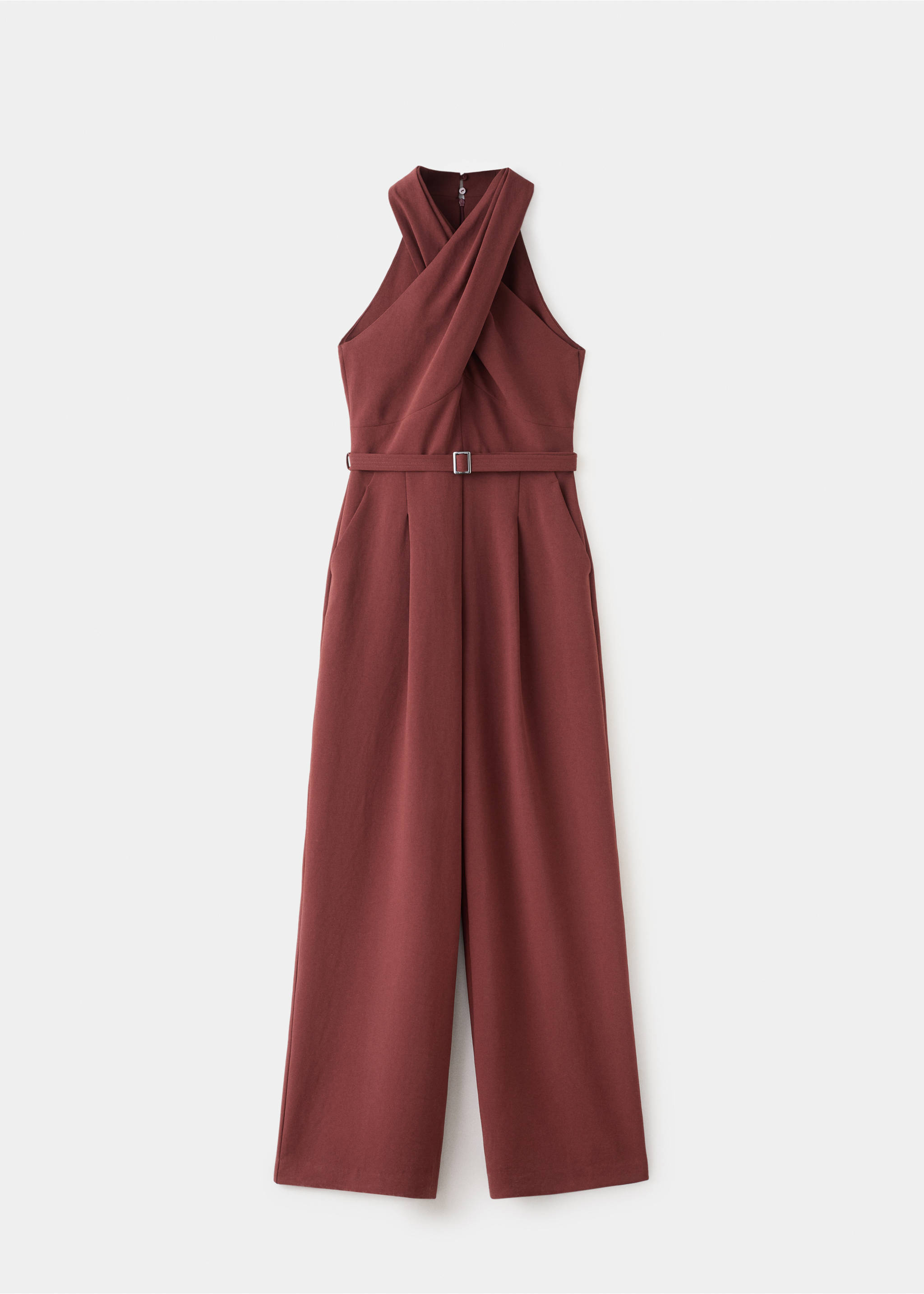 Belt wrap jumpsuit - Article without model, Maroon. Ref: 27065833-00.