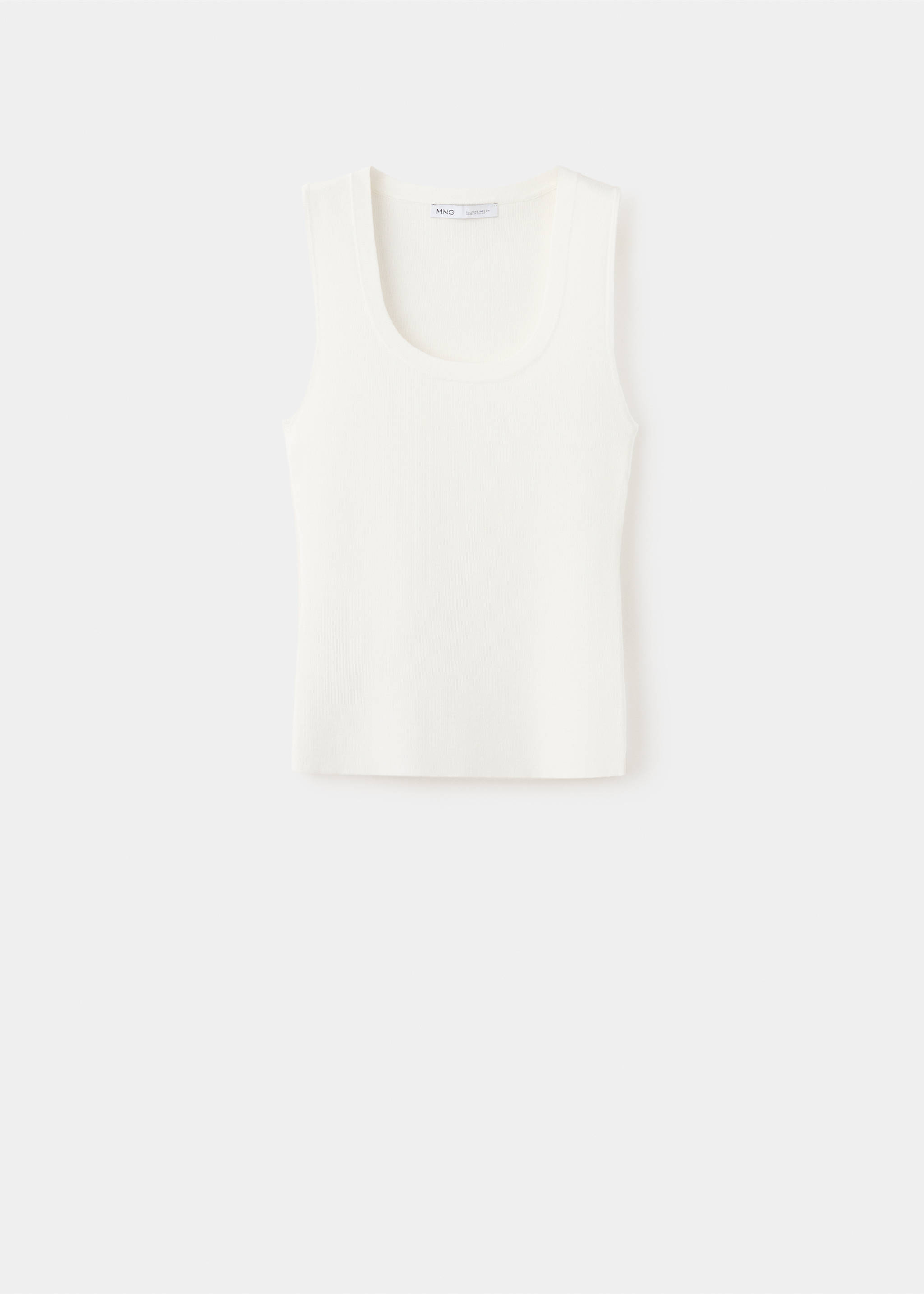 Top maille coton lin - Article sans modèle, Écru. Ref: 27065834-00.