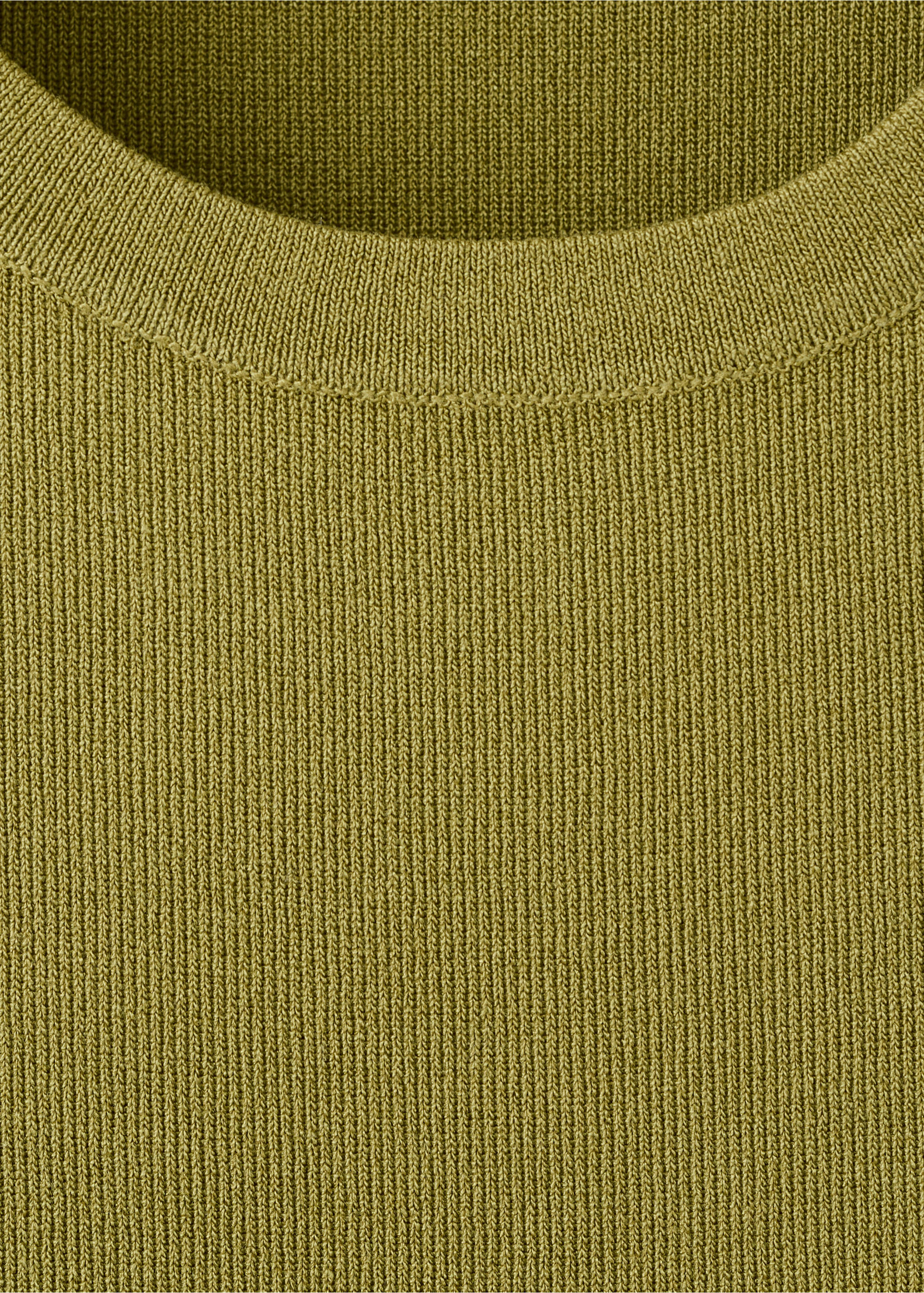 Round-neck knitted top - Details of the article 8, Green. Ref: 27065834-00.