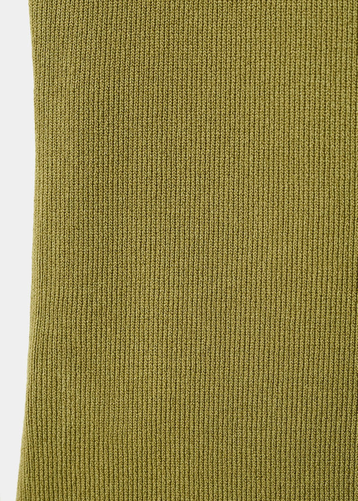 Round-neck knitted top — Green