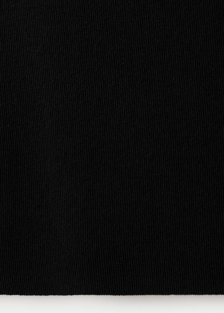 Round-neck knitted top — Black