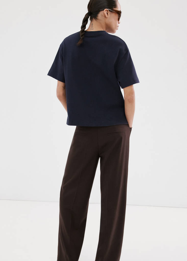 Oversized cotton t-shirt — Dark Navy