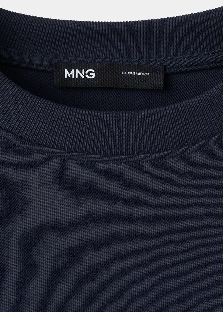 Oversized cotton t-shirt — Dark Navy