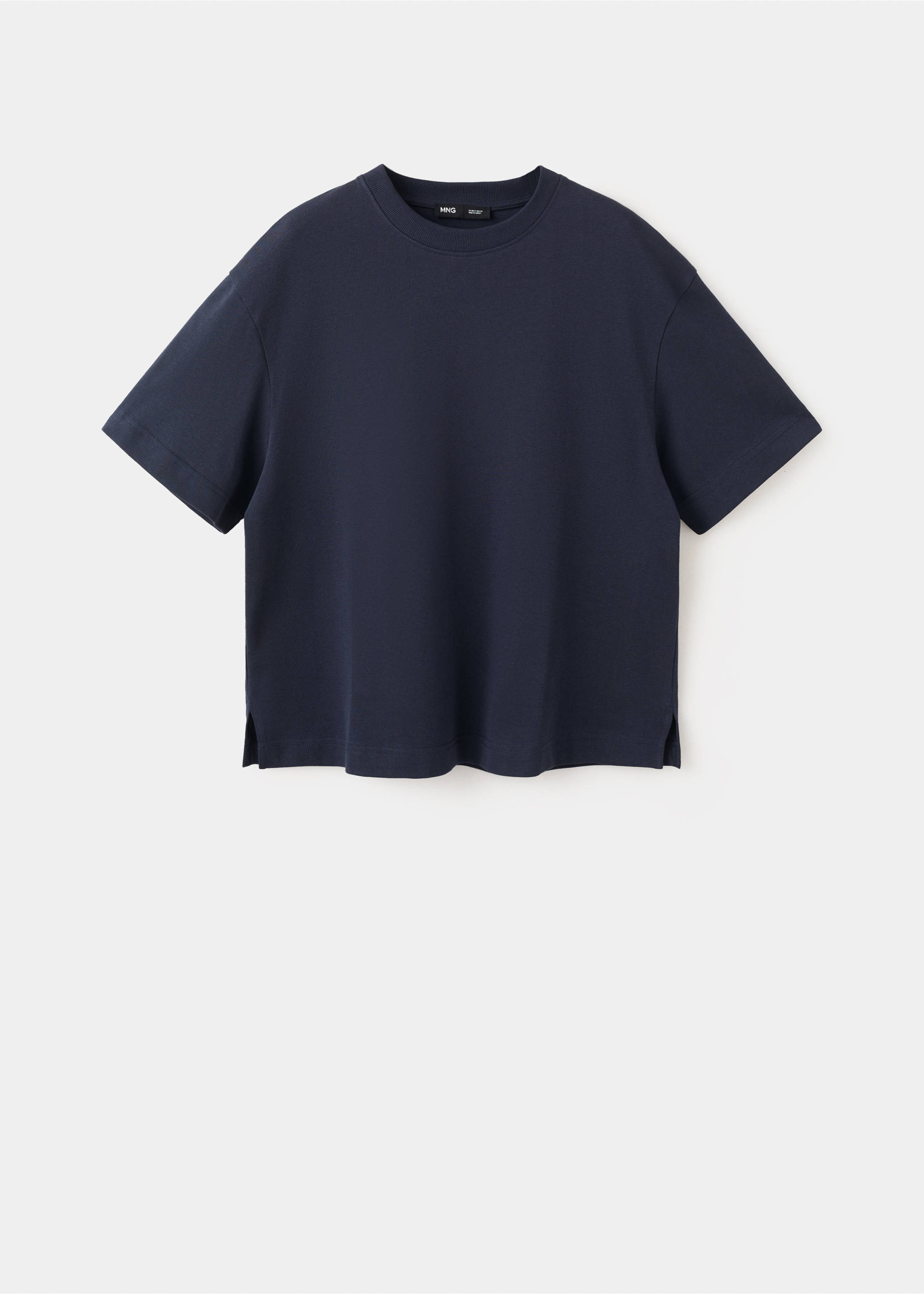 Oversized cotton t-shirt - Article without model, Dark Navy. Ref: 27065838-00.