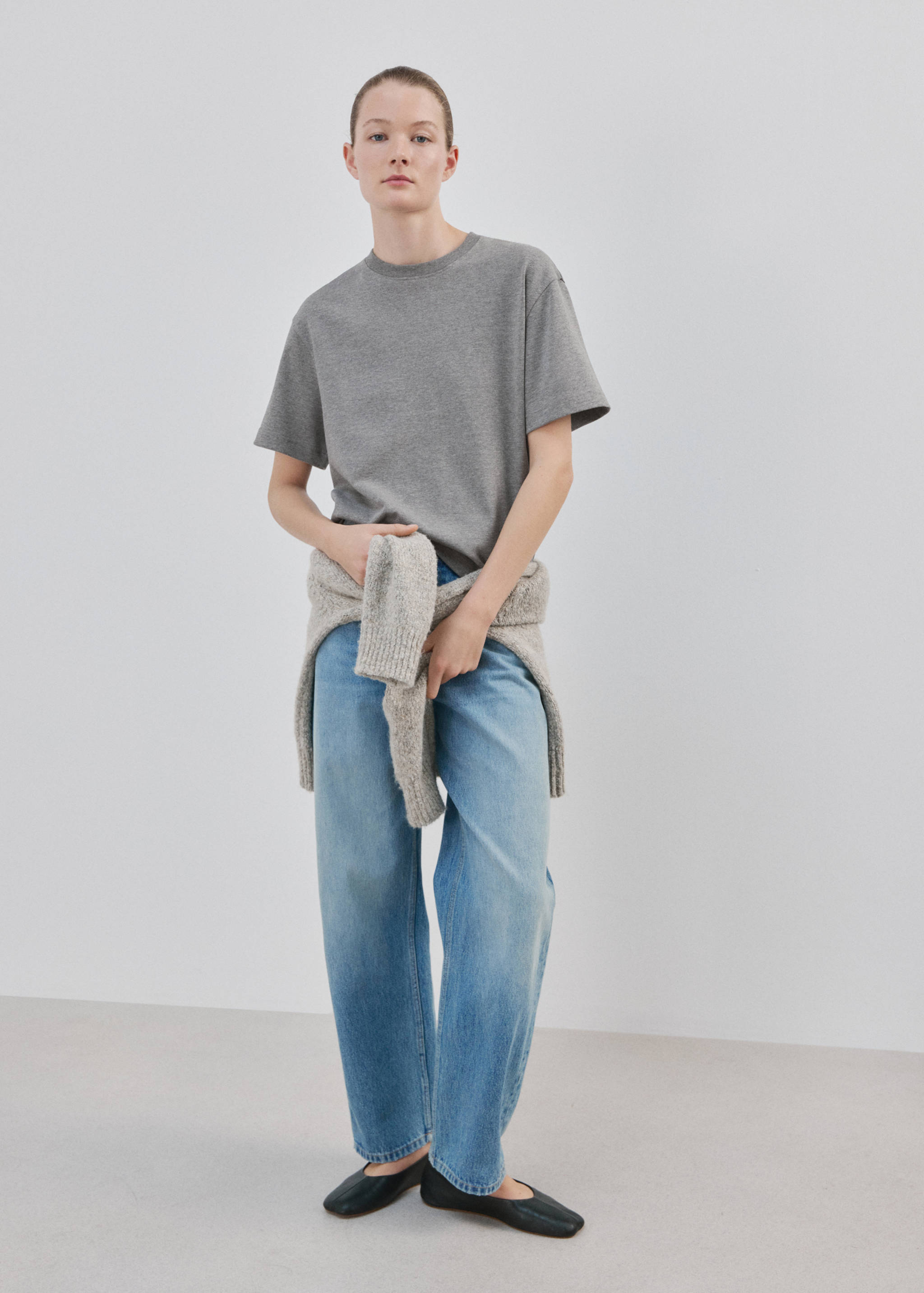 تي شيرت فضفاض من القطن - رؤية عامة