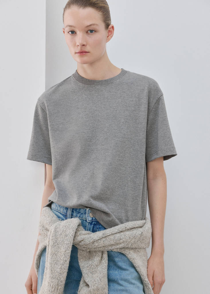 Oversized cotton t-shirt — Medium Heather Grey