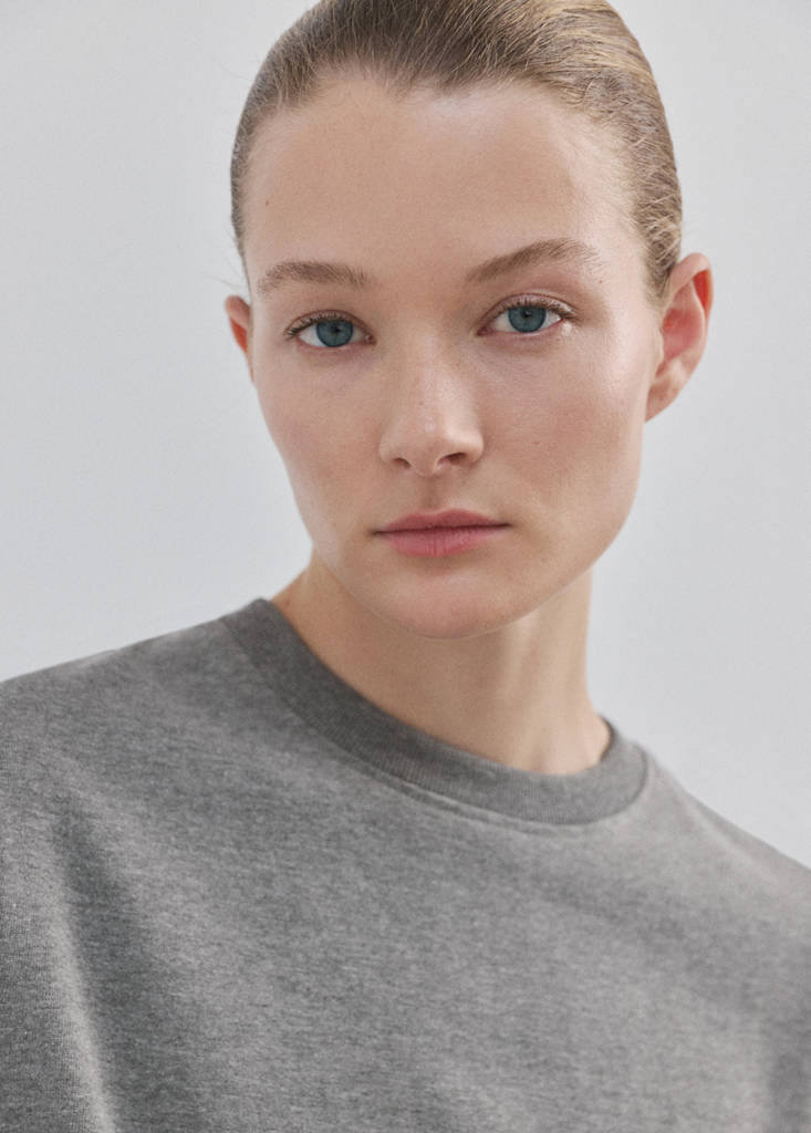 Oversized cotton t-shirt — Medium Heather Grey