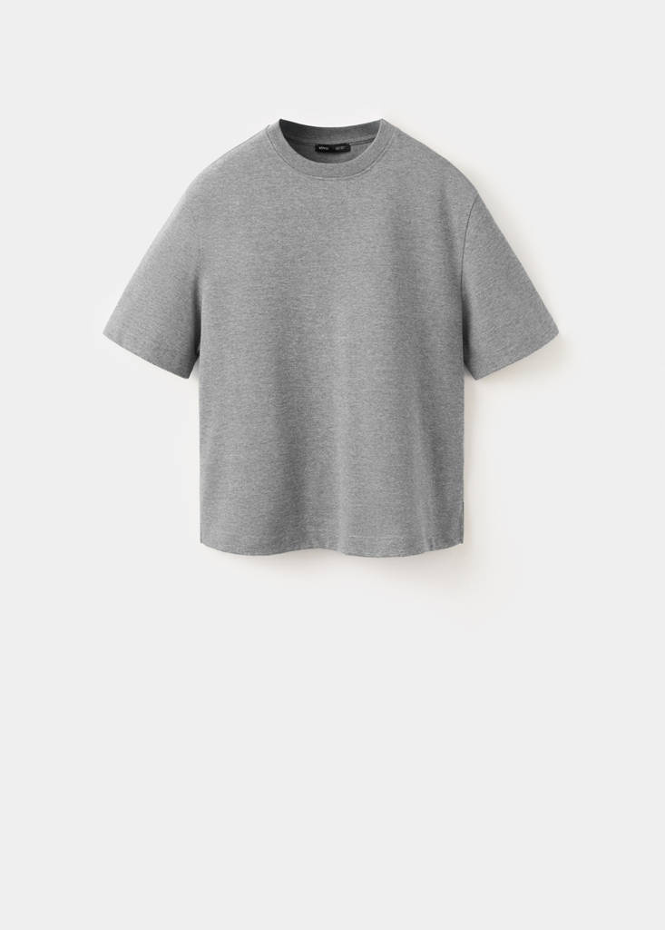 Oversized cotton t-shirt — Medium Heather Grey