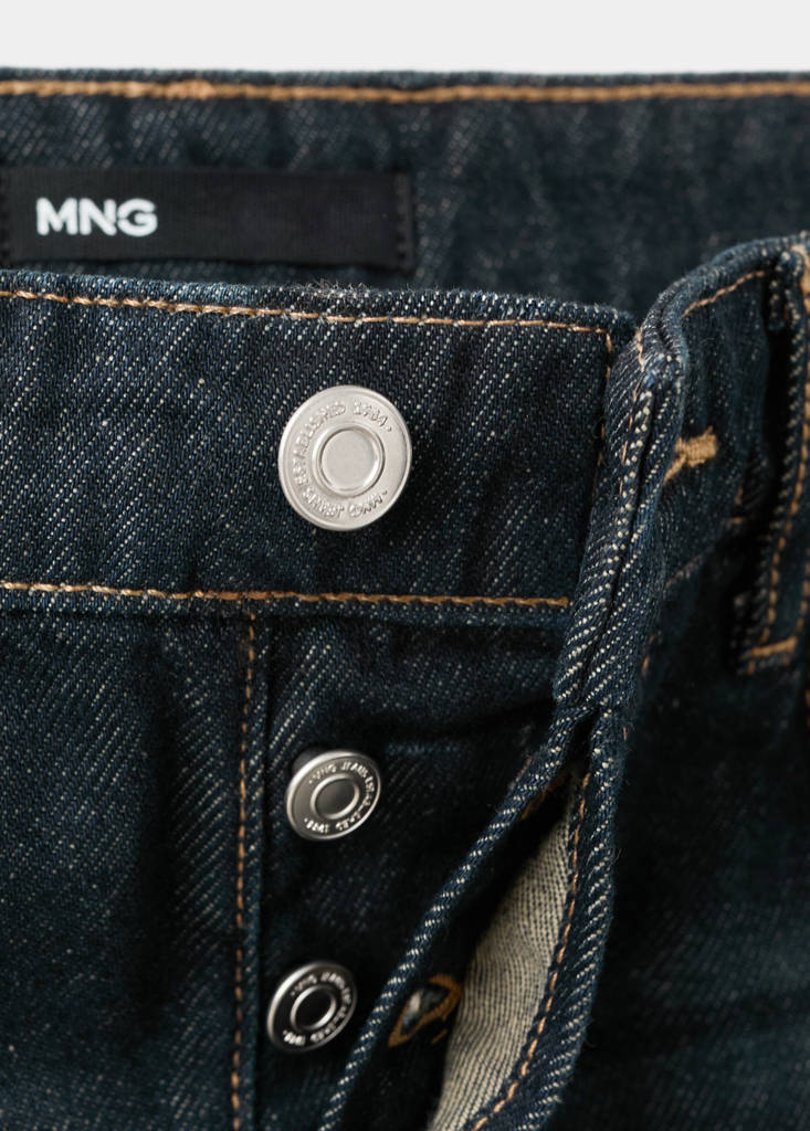 Low-rise denim mini skirt — Dark Blue