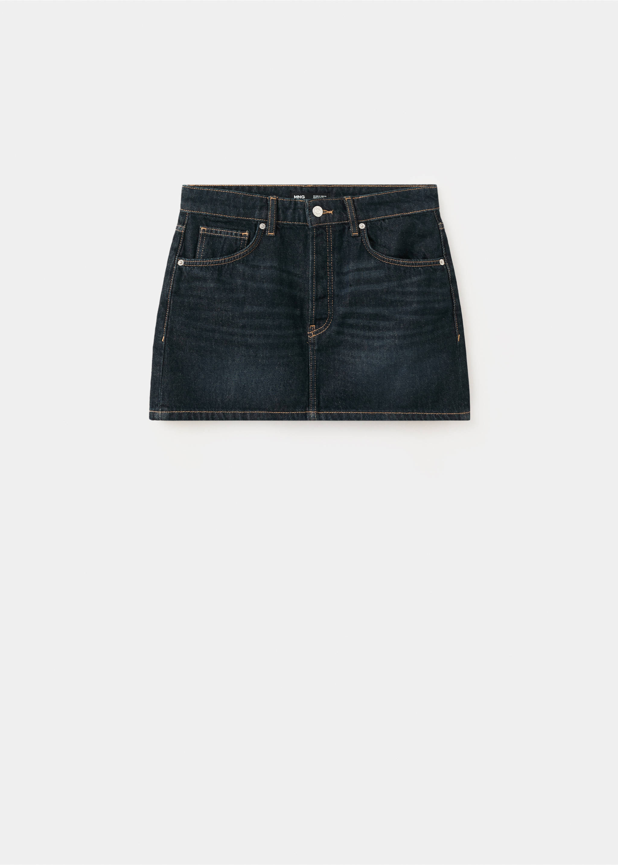 Minijupe en jean taille basse - Article sans modèle, Bleu foncé. Ref: 27065840-00.