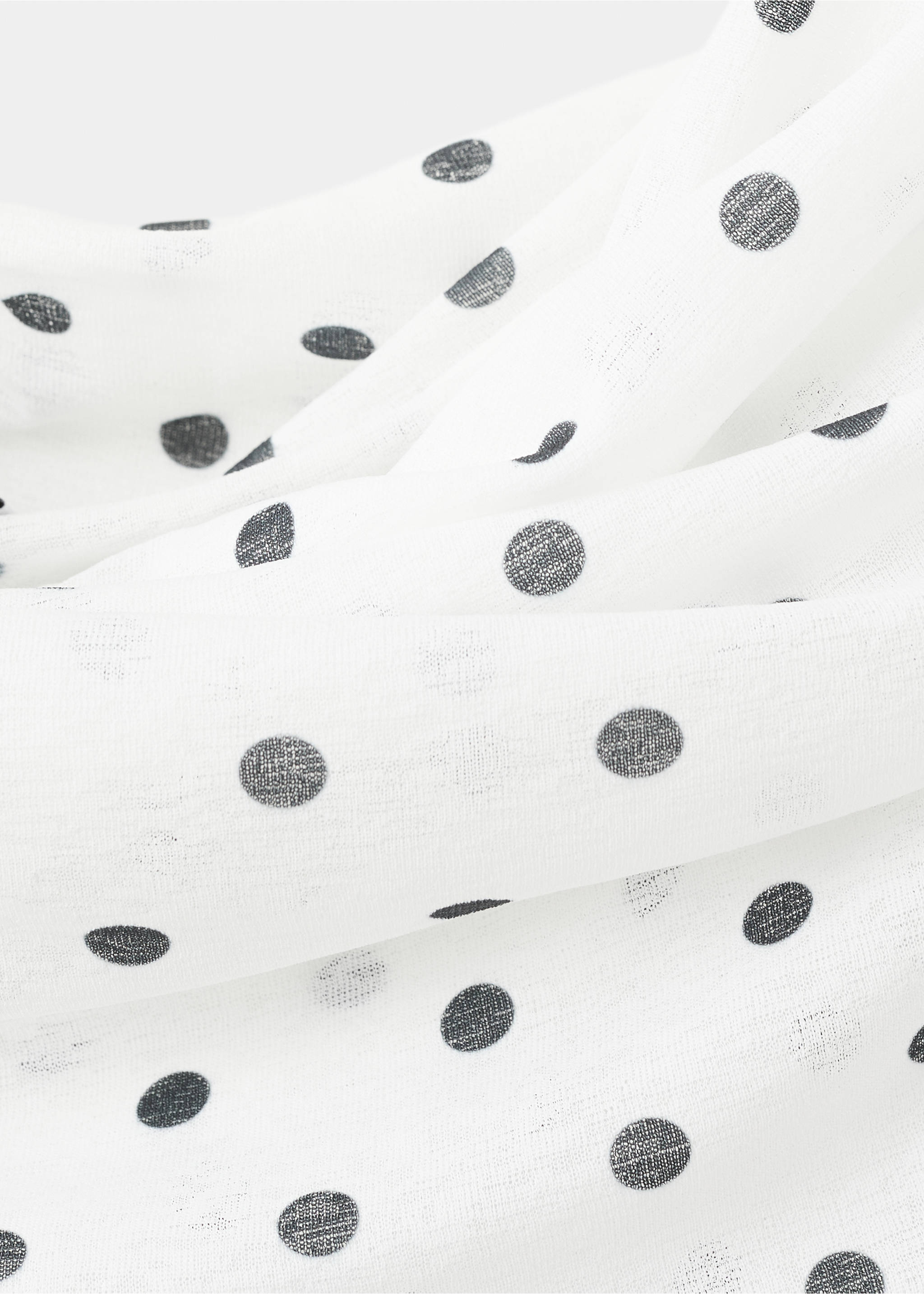 Polka dot strapless top - Details of the article 8, White. Ref: 27065842-00.