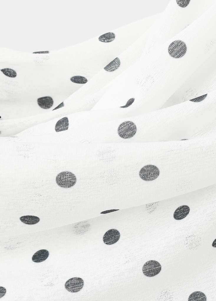Polka dot strapless top — White