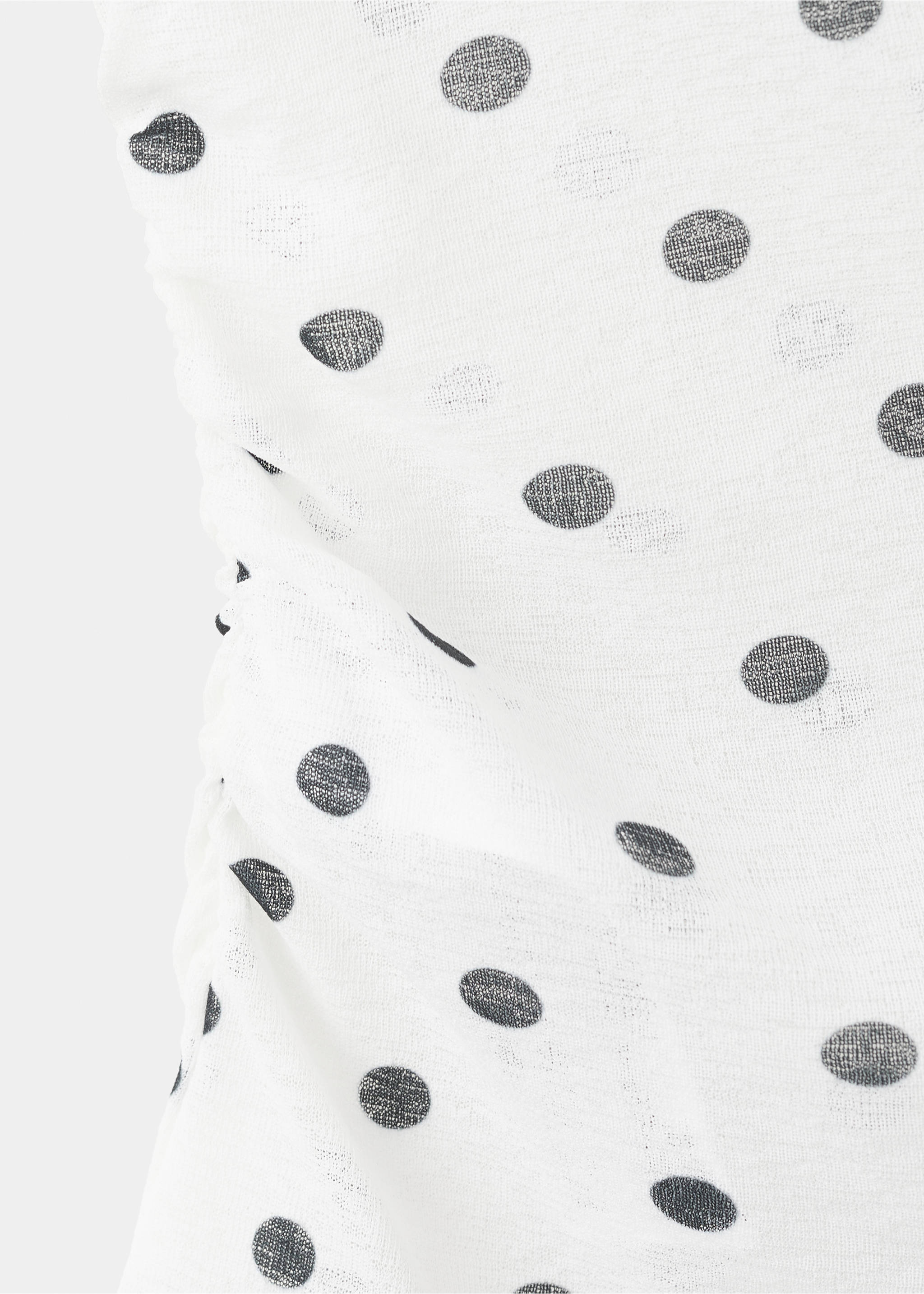 Polka dot strapless top - Details of the article 0, White. Ref: 27065842-00.