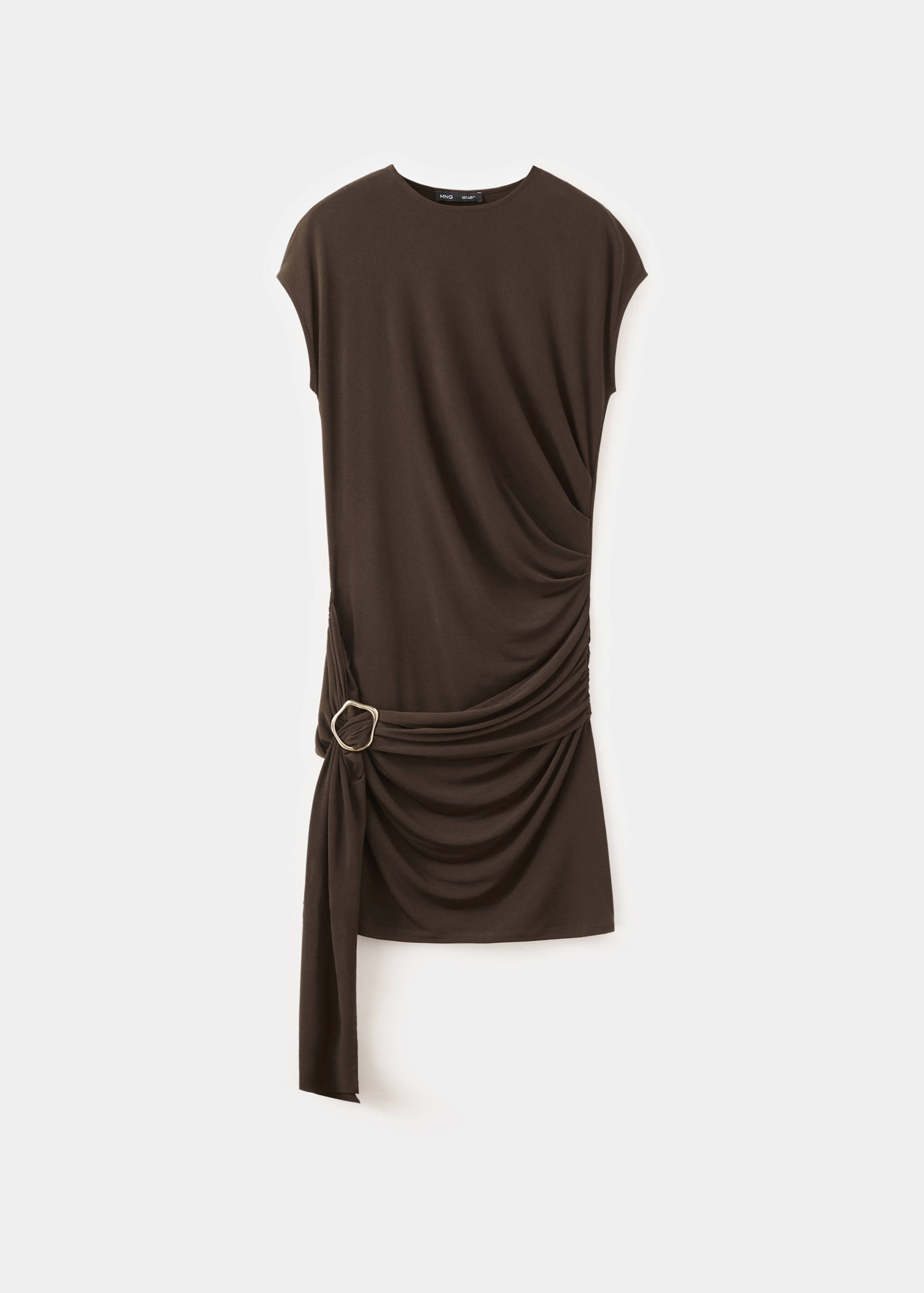 Vestido broche cuerpo fruncido - Artículo sin modelo
