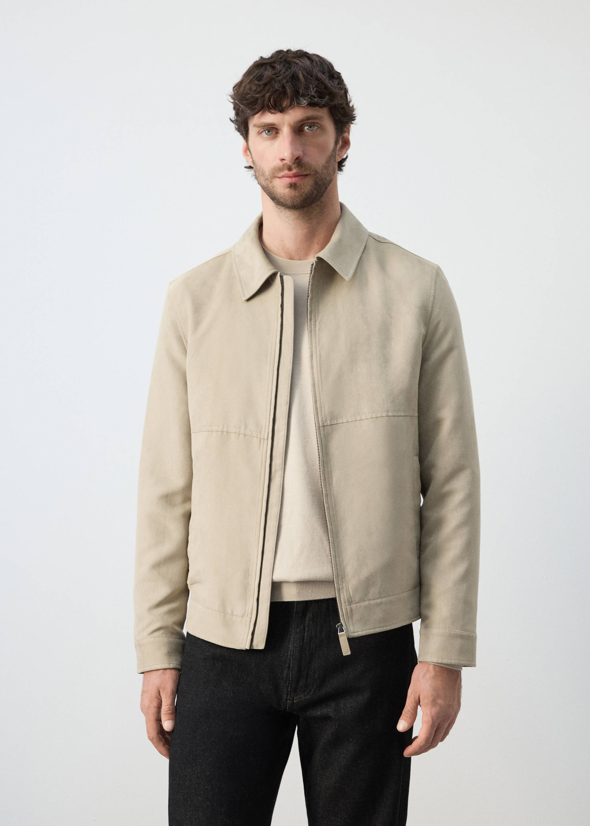 Suede effect jacket - Medium plane