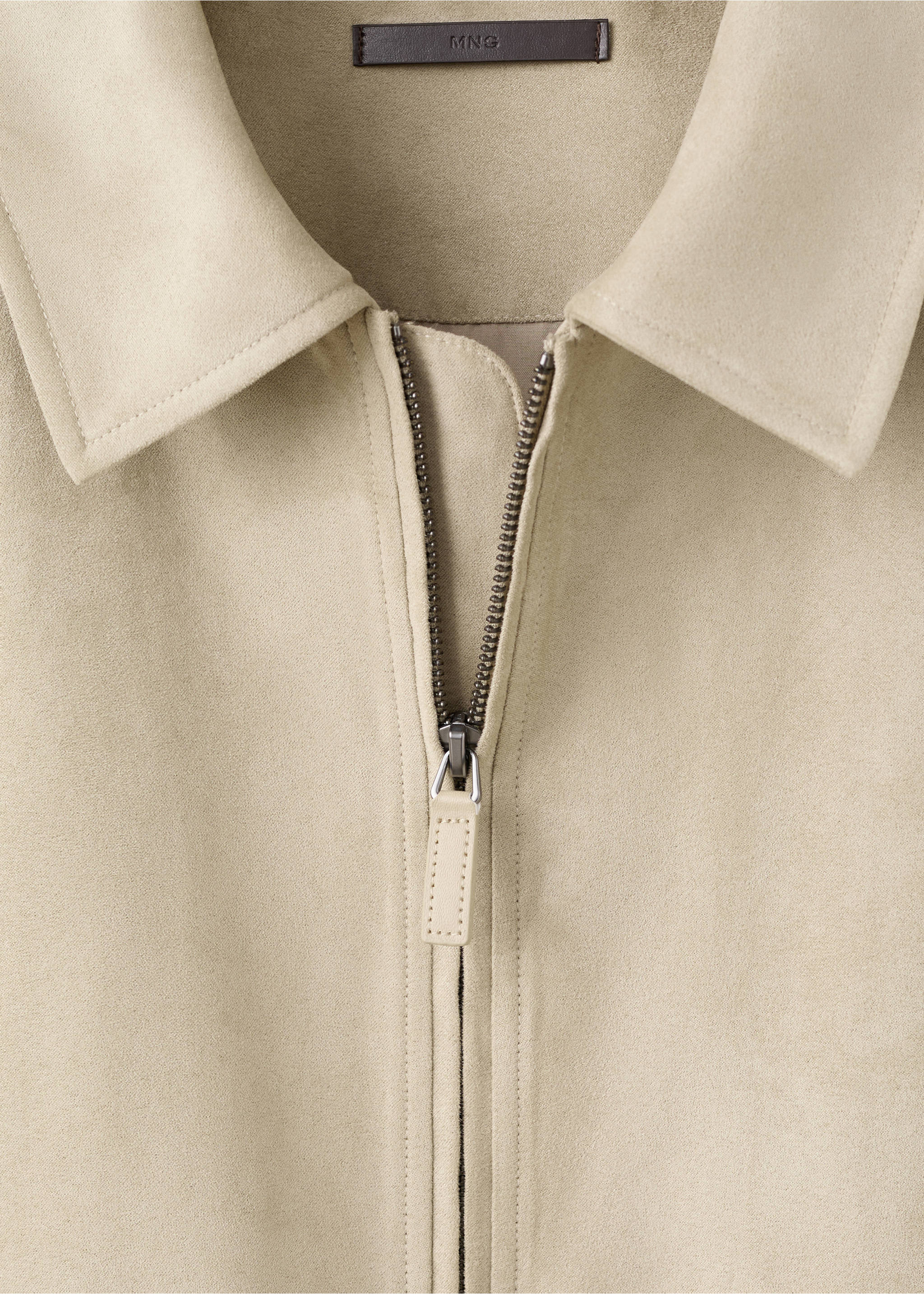 Chaqueta efecto ante - Detalle del artículo 8, Beige. Ref: 27065928-00.