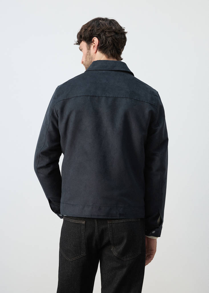 Suede effect jacket - Men | MANGO Canada
