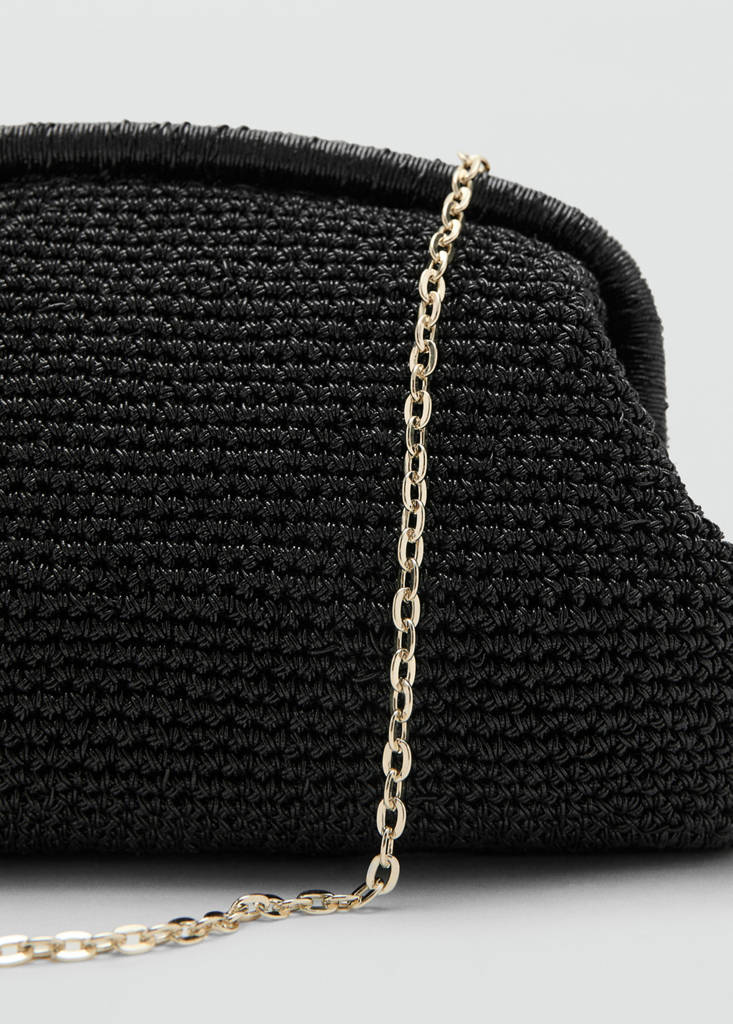 Lurex clutch bag — Black