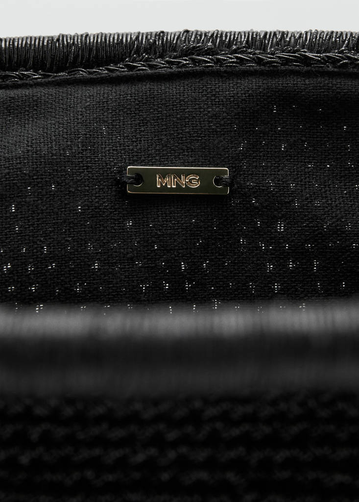 Lurex clutch bag — Black
