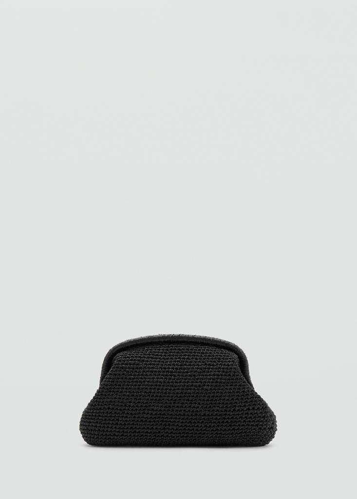 Lurex clutch bag — Black