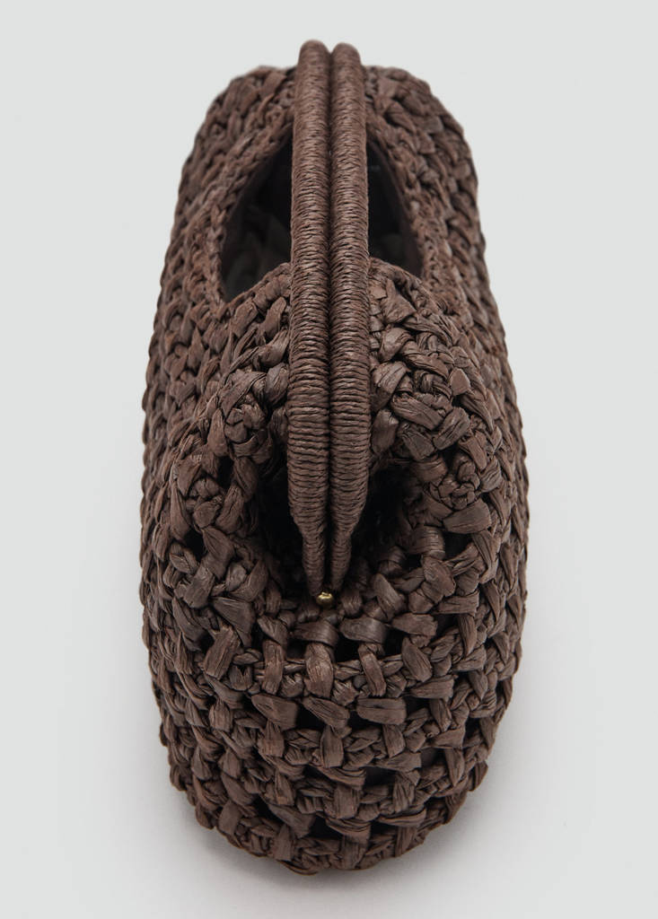 Natural fibre handbag — Chocolate