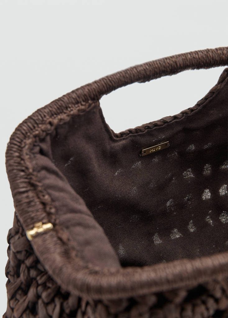 Natural fibre handbag — Chocolate