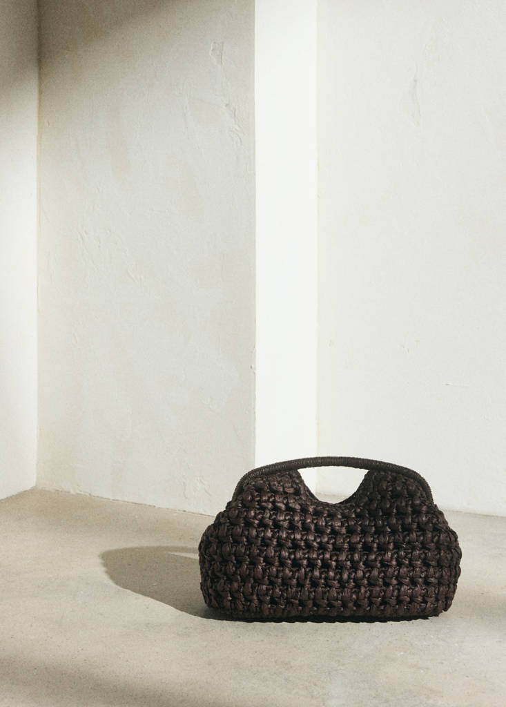 Natural fibre handbag — Chocolate