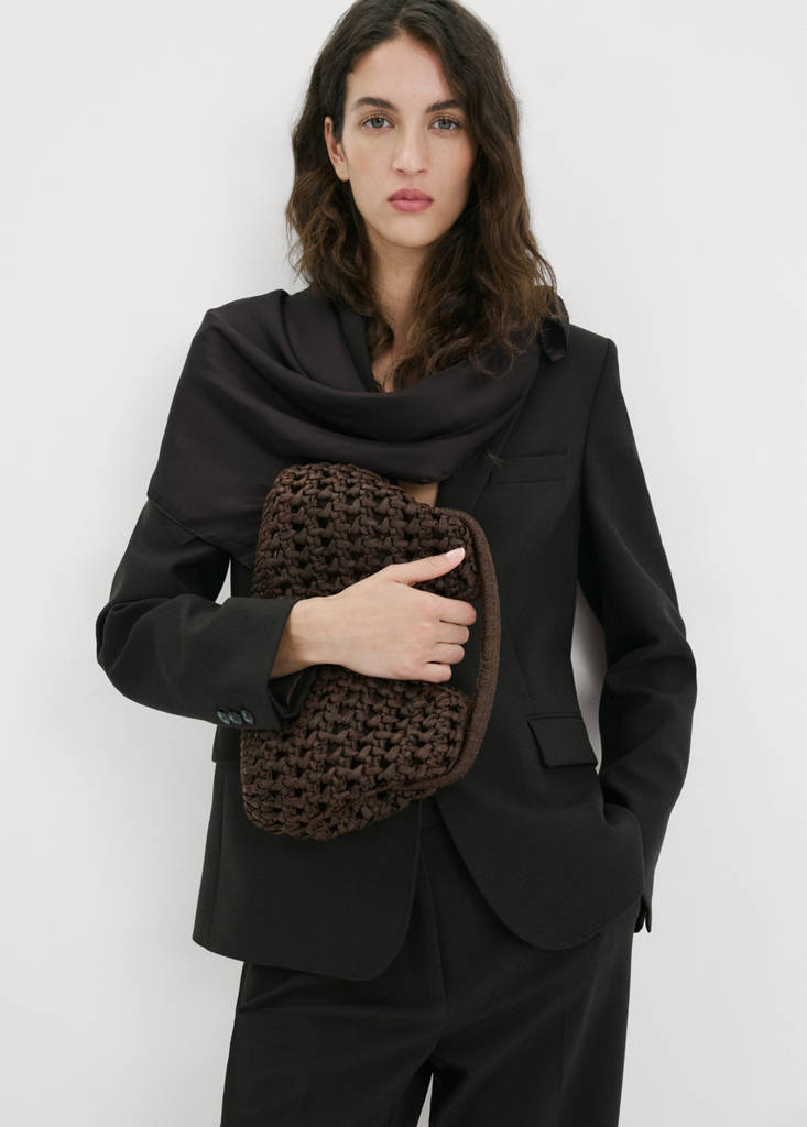 Natural fibre handbag — Chocolate
