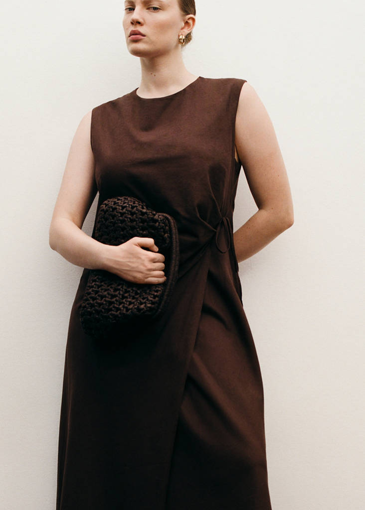 Natural fibre handbag — Chocolate