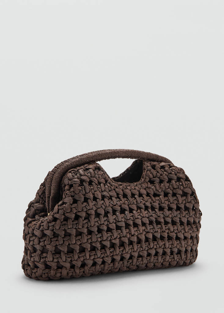 Natural fibre handbag — Chocolate