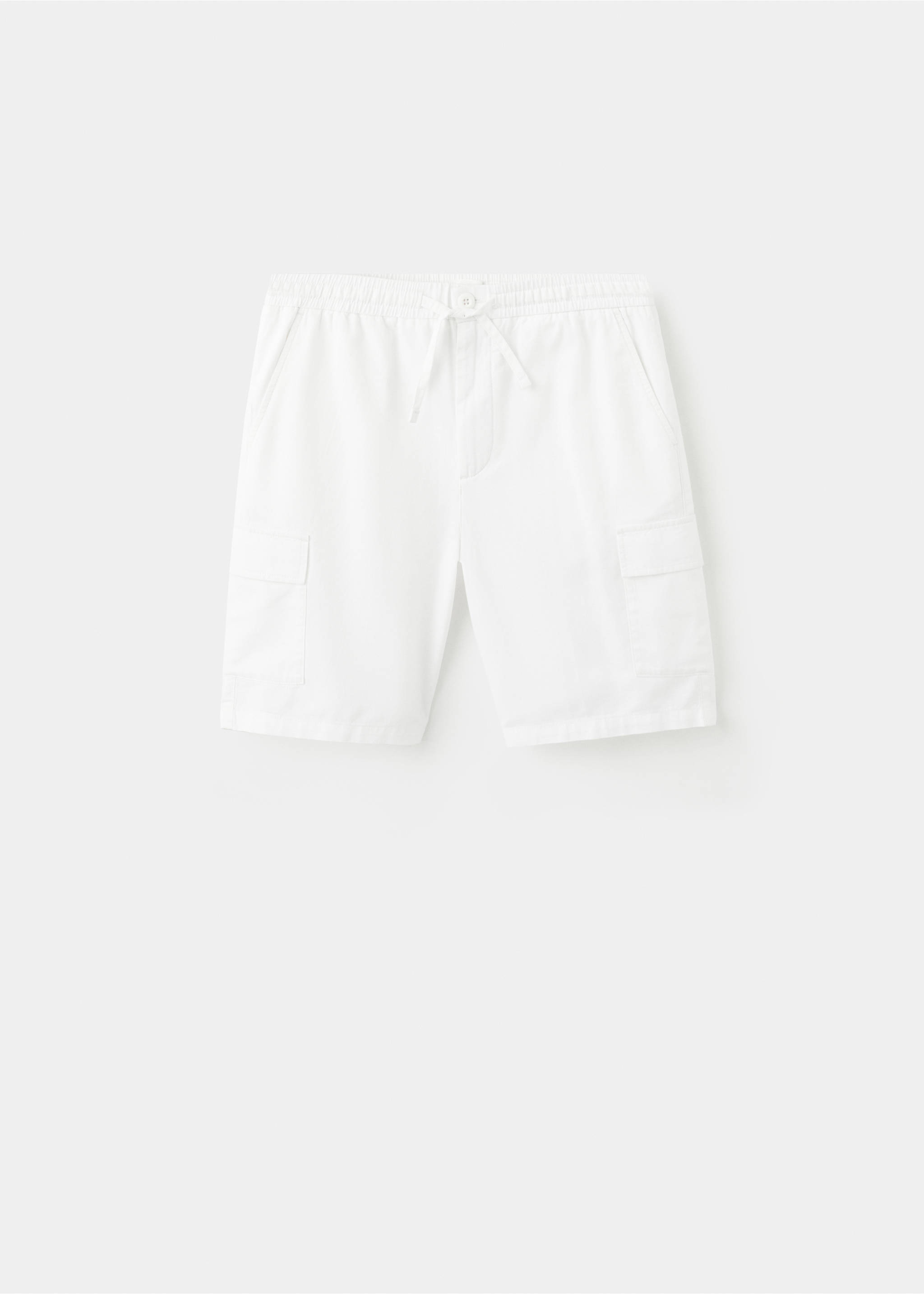 Cotton linen cargo shorts - Article without model, Off White. Ref: 27065931-00.
