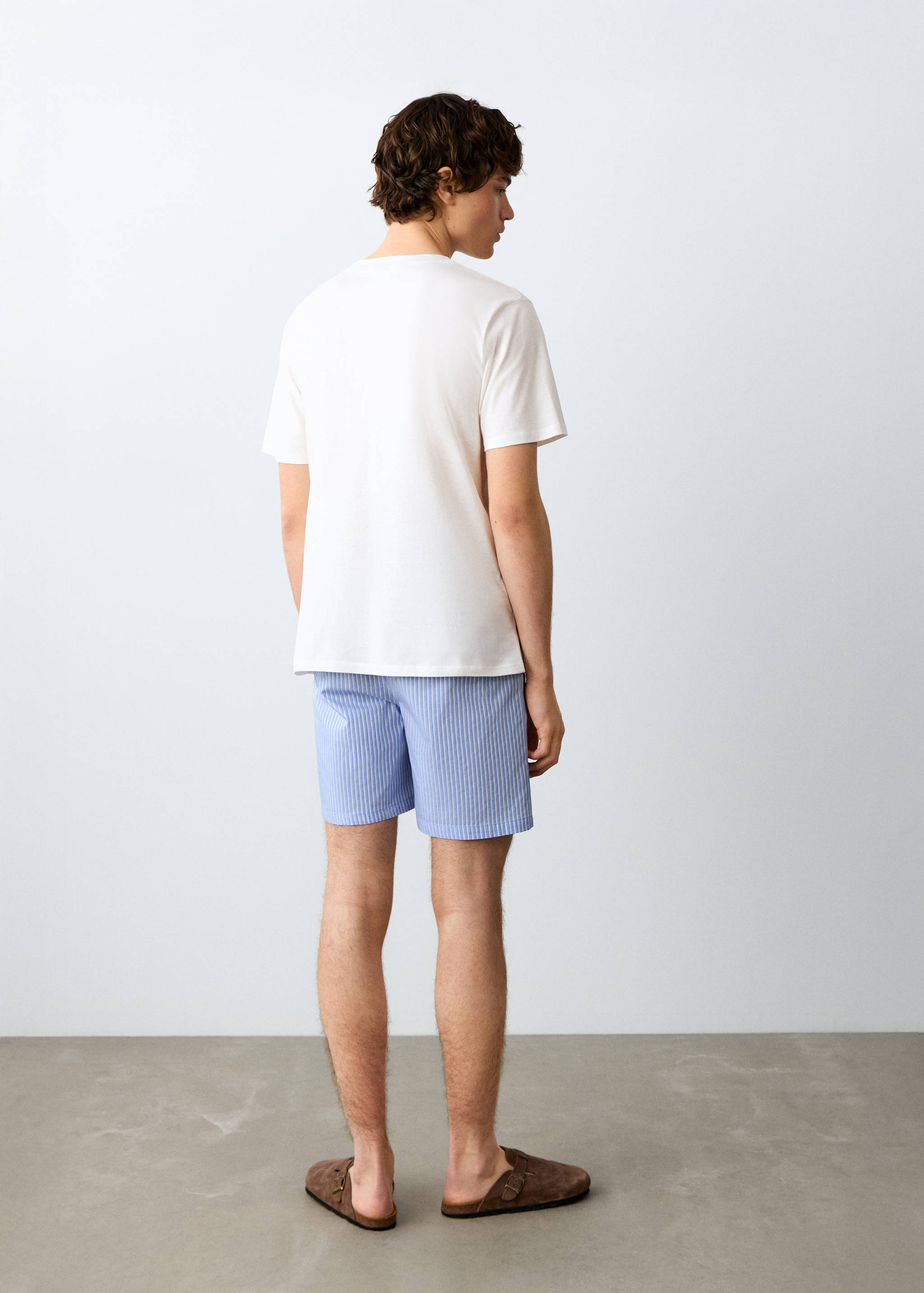 Striped cotton short pyjamas - Reverse of the article